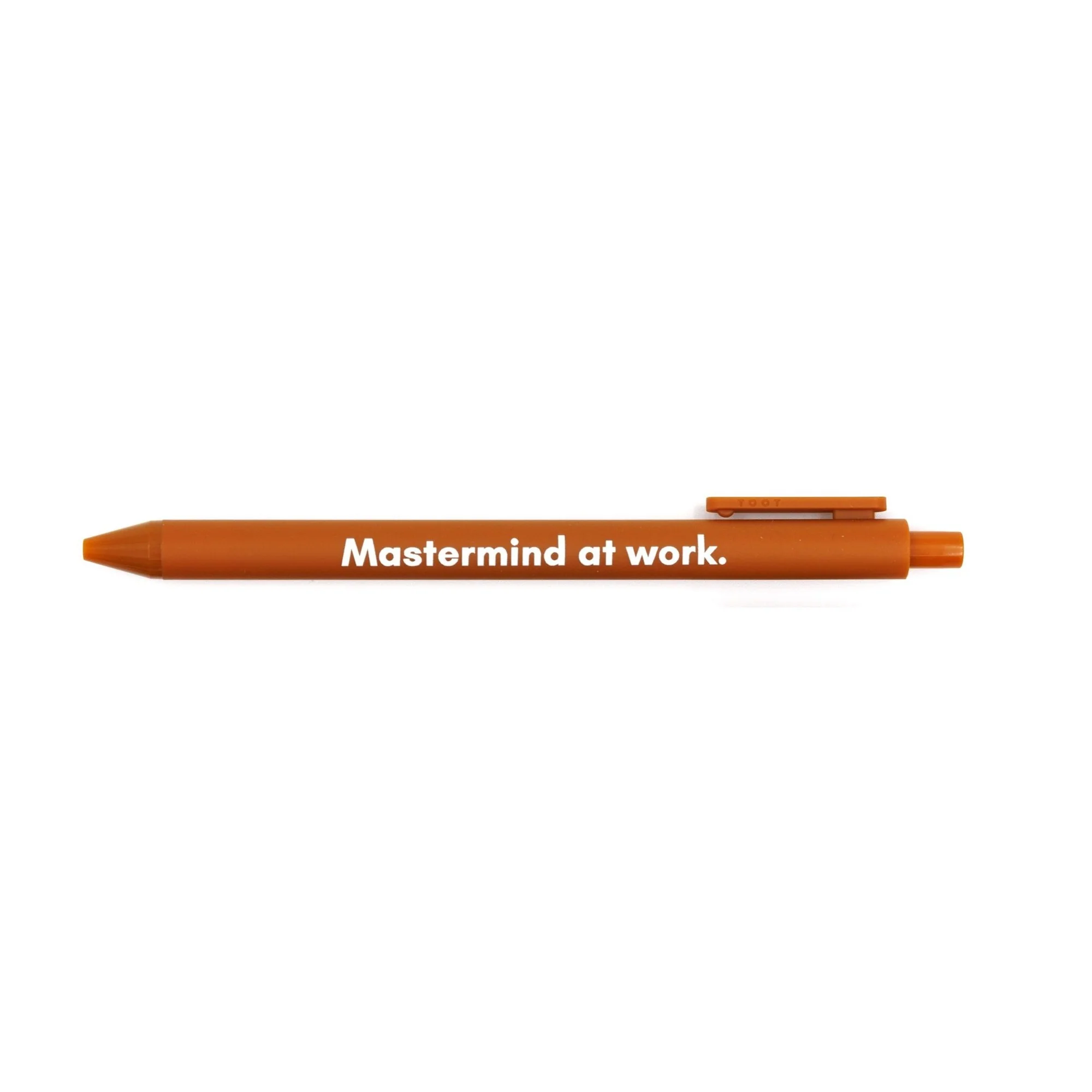 Mastermind At Work Pen 🏆 | Gel Click Pen in Caramel - Image 4