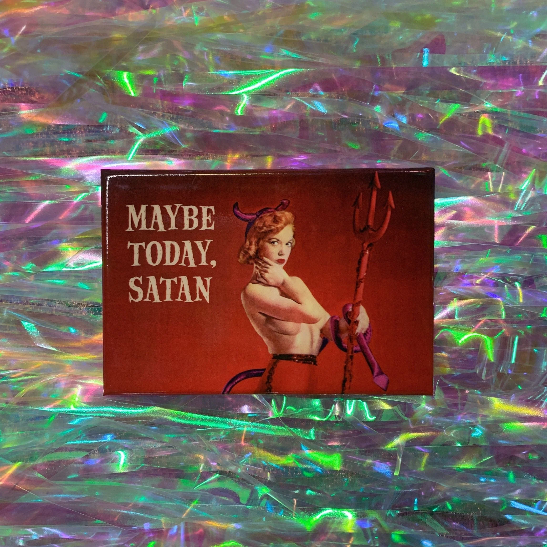 Maybe Today, Satan Fridge Magnet | 2" x 3" - Image 2