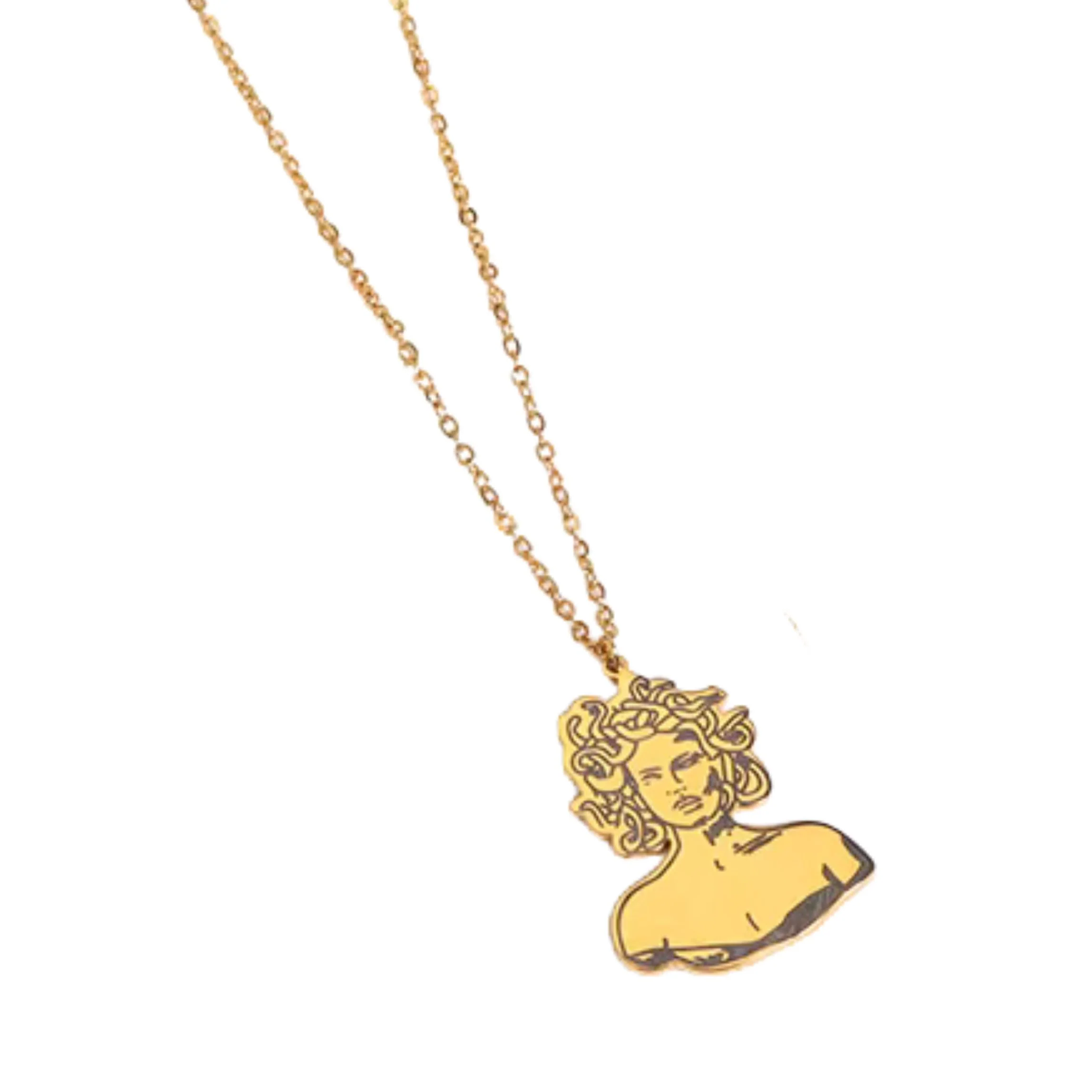 Medusa Pendant Necklace in Gold or Silver - Image 3