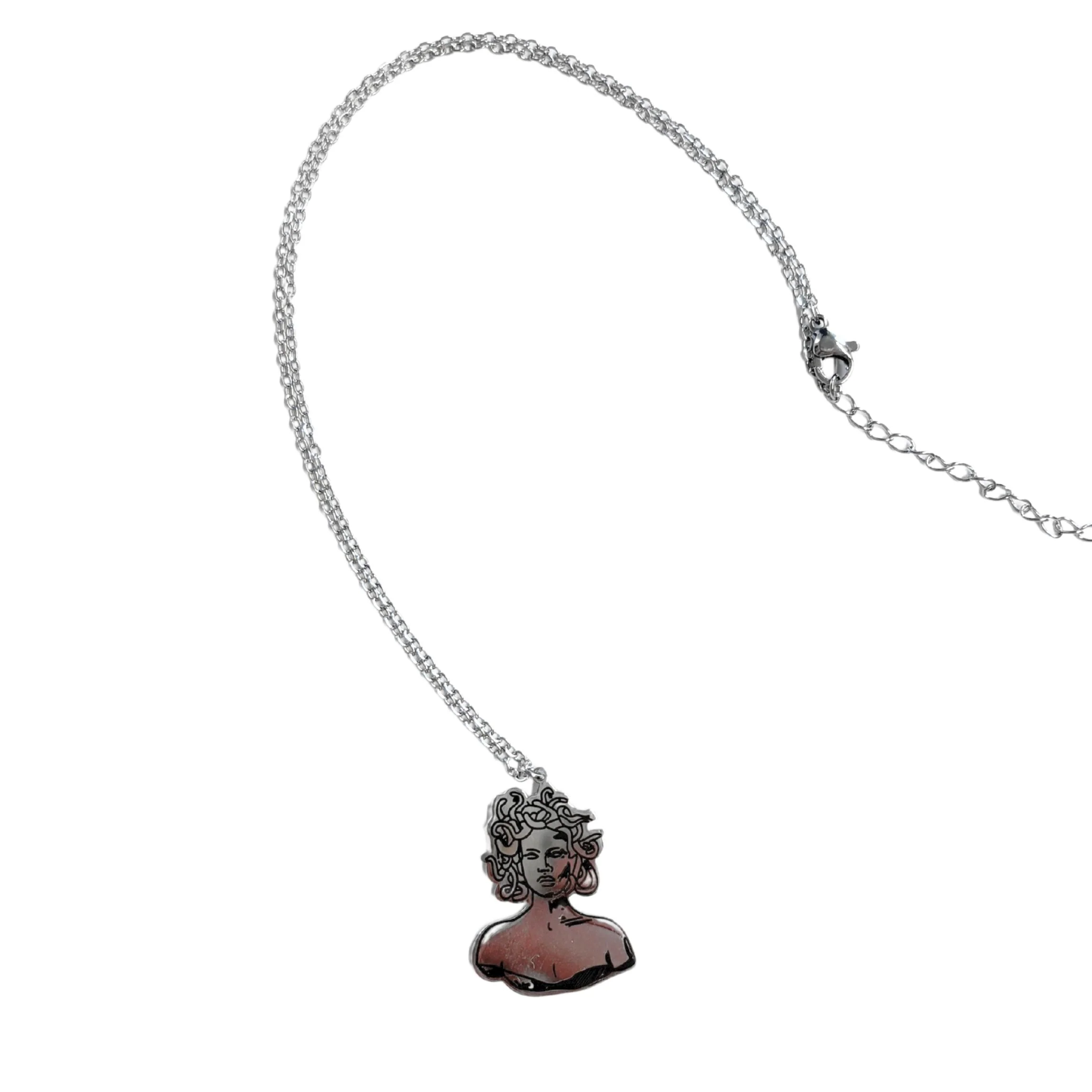 Medusa Pendant Necklace in Gold or Silver - Image 4