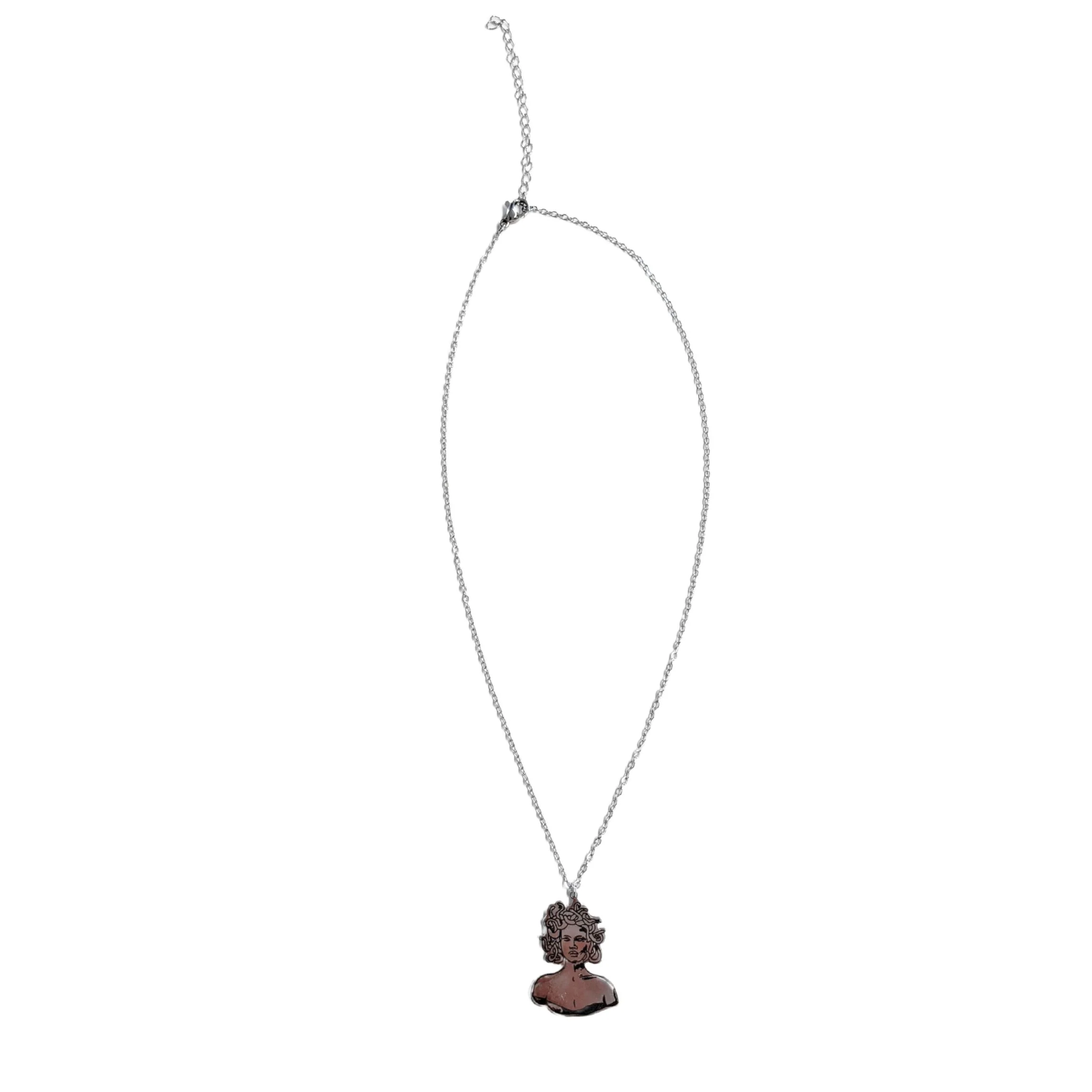 Medusa Pendant Necklace in Gold or Silver - Image 5