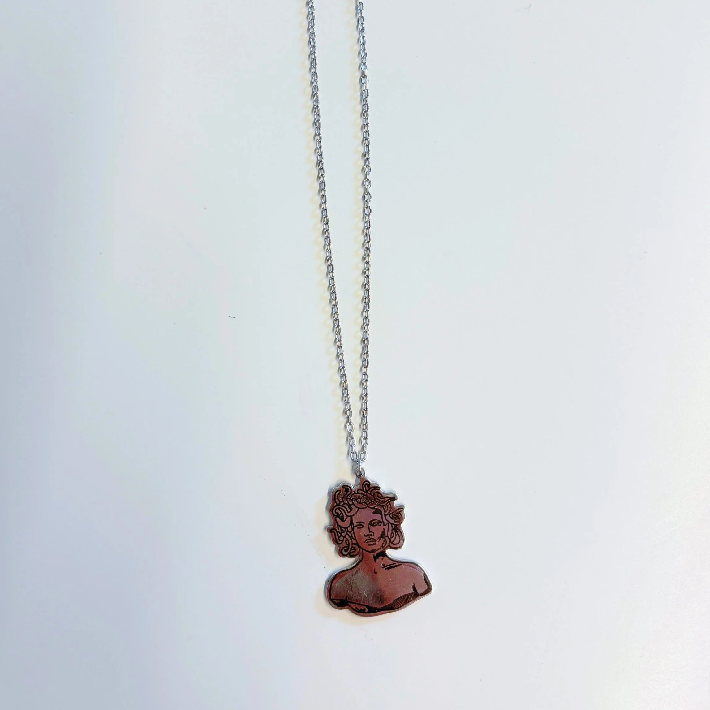 Medusa Pendant Necklace in Gold or Silver - Image 6