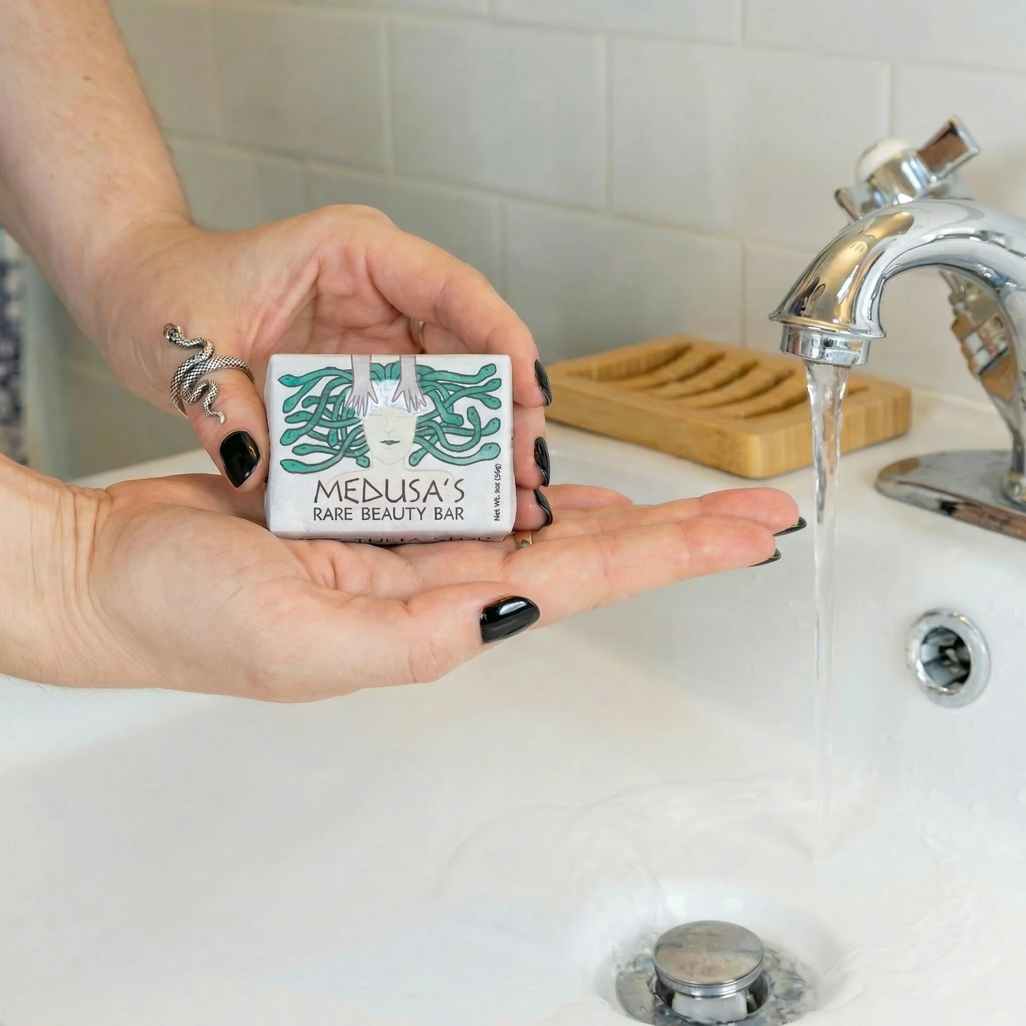 Medusa’s Rare Beauty Mini Bar Soap | Cucumber Aloe Glycerin Soap with Shea & Cocoa Butter, Mythology Inspired - Image 4