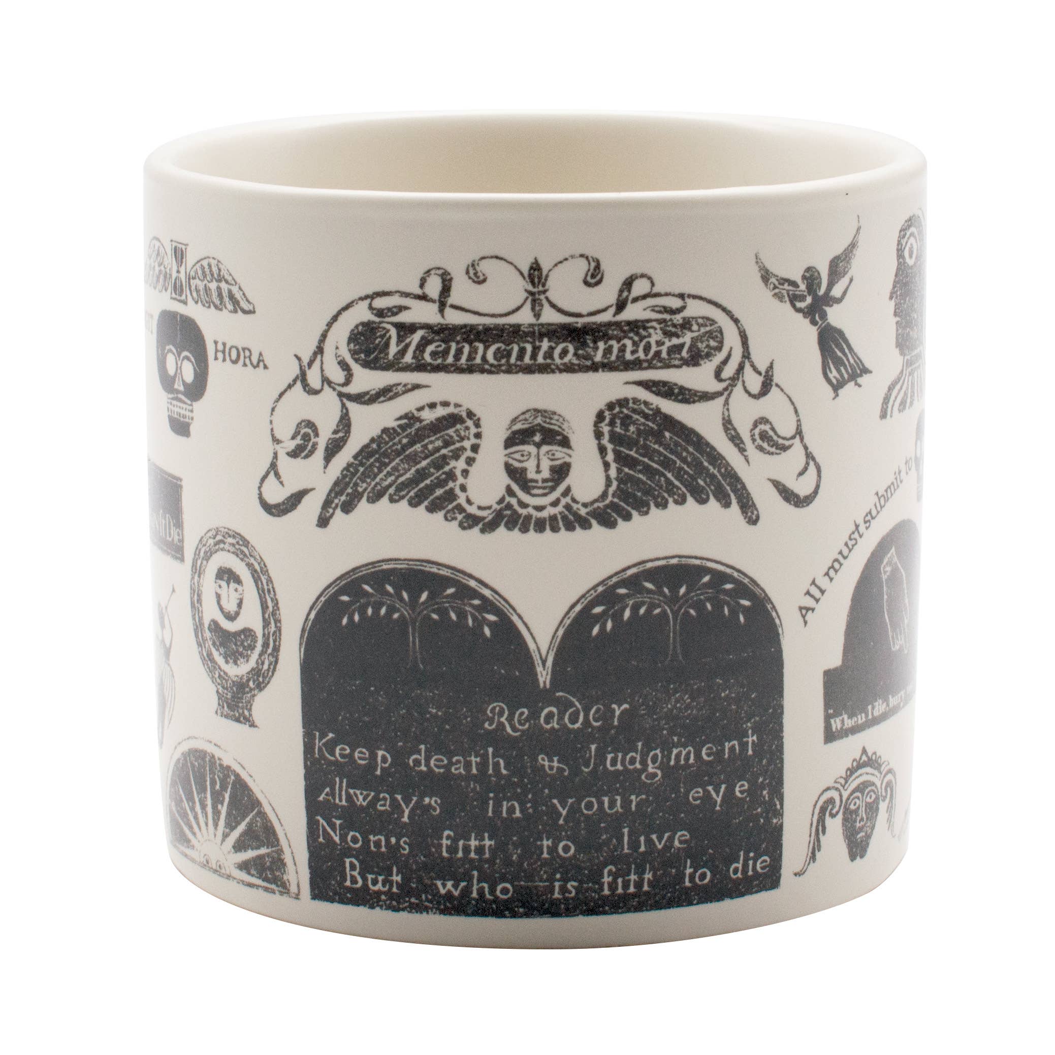 Memento Mori Gothic Coffee Mug | "Remember Death" Ceramic Coffee Tea Cup | 14oz - Image 4