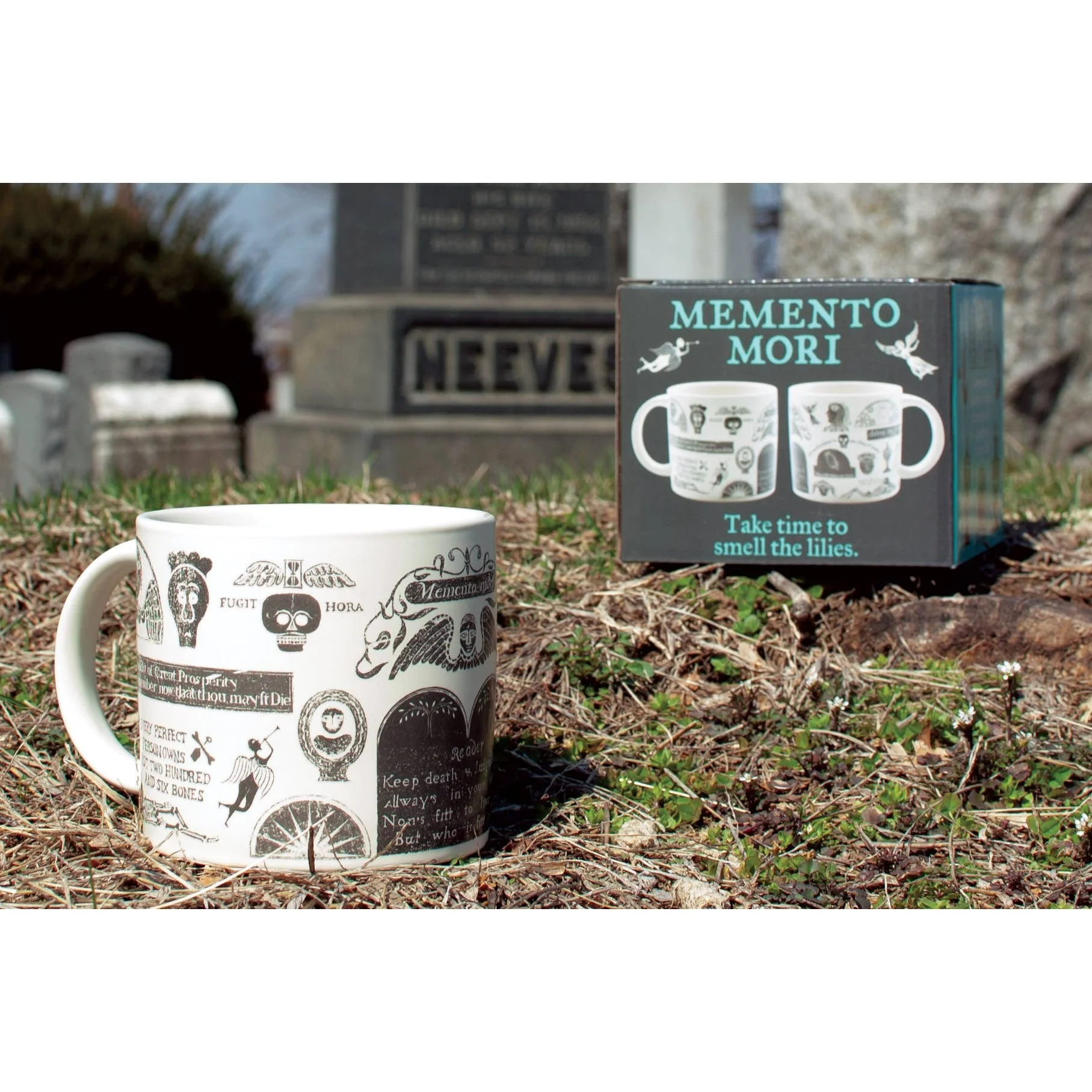 Memento Mori Gothic Coffee Mug | "Remember Death" Ceramic Coffee Tea Cup | 14oz - Image 9