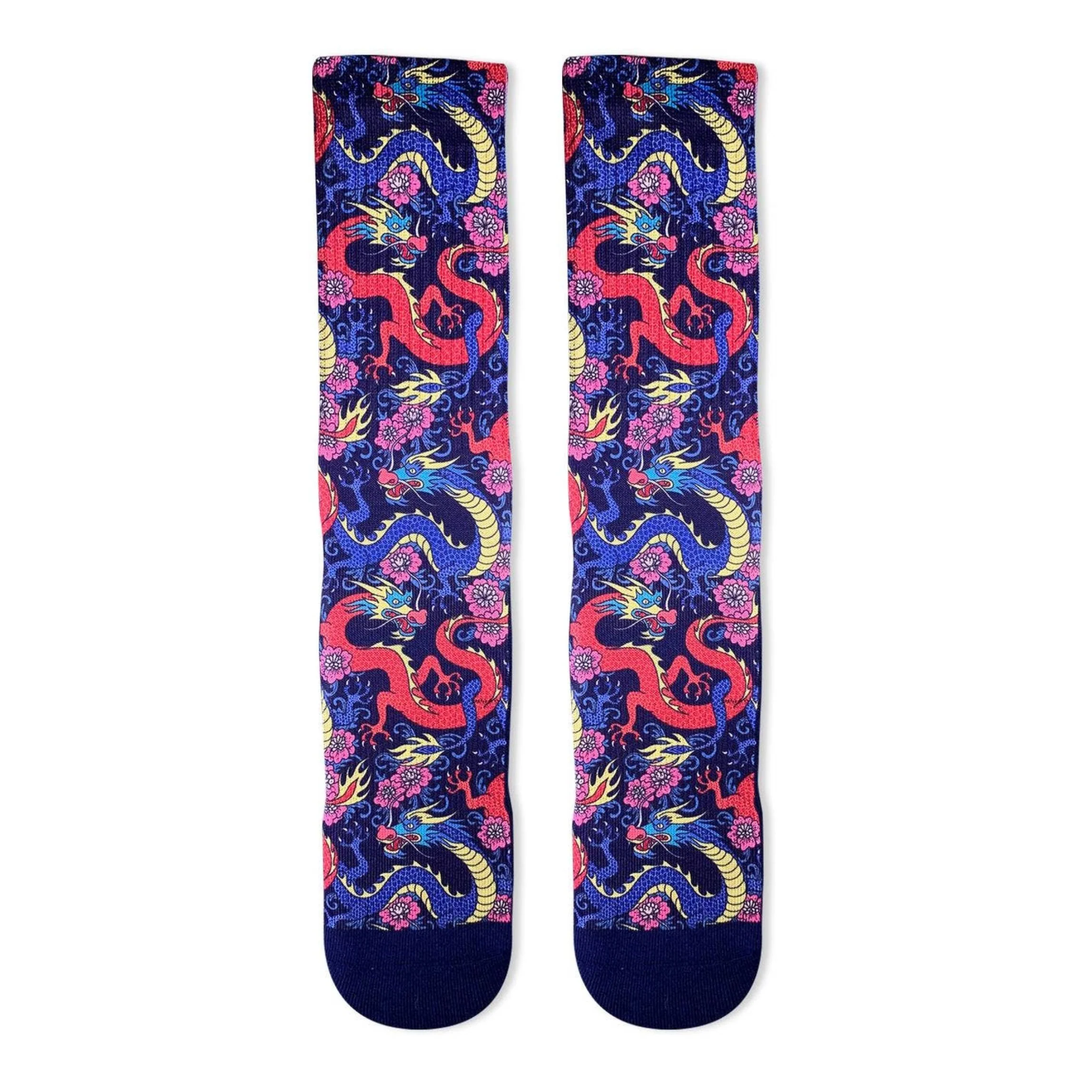 Chinese Dragons Men's Socks | Colorful Novelty Crew Socks - Image 3