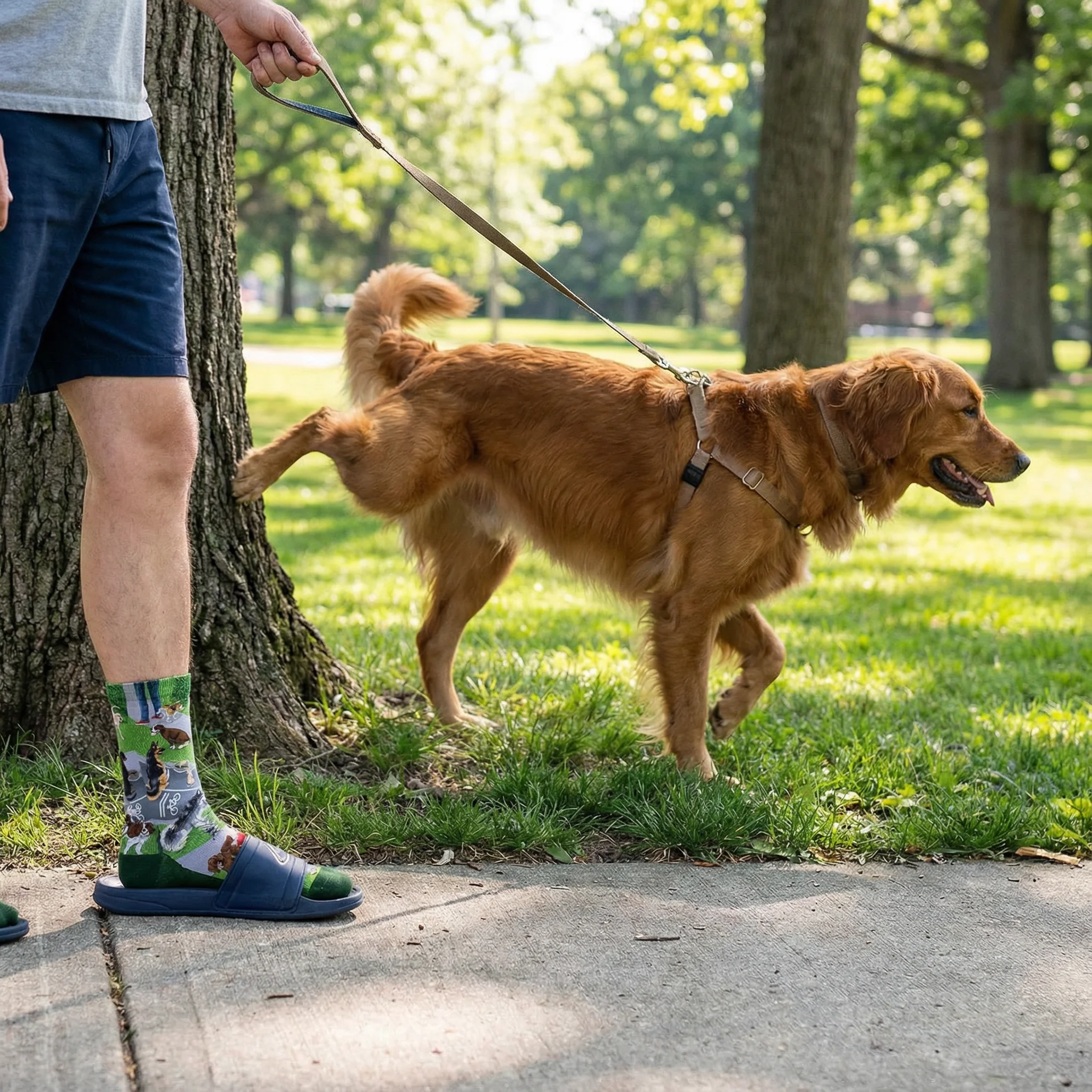 Dogs Peeing Men's Socks | Funny Dog Print Crew Socks - Image 4