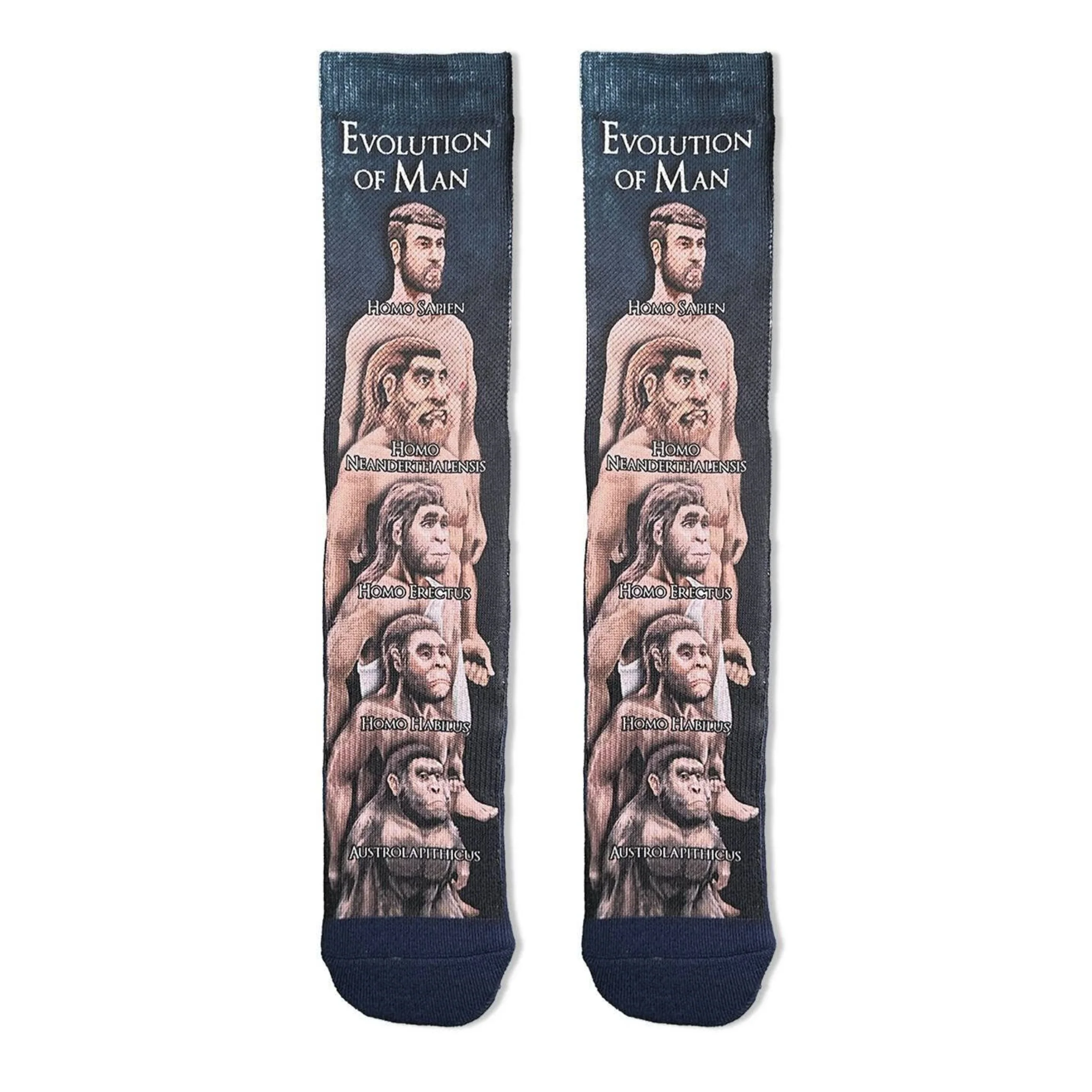 Human Evolution Men's Socks | Novelty Crew Socks - Image 4