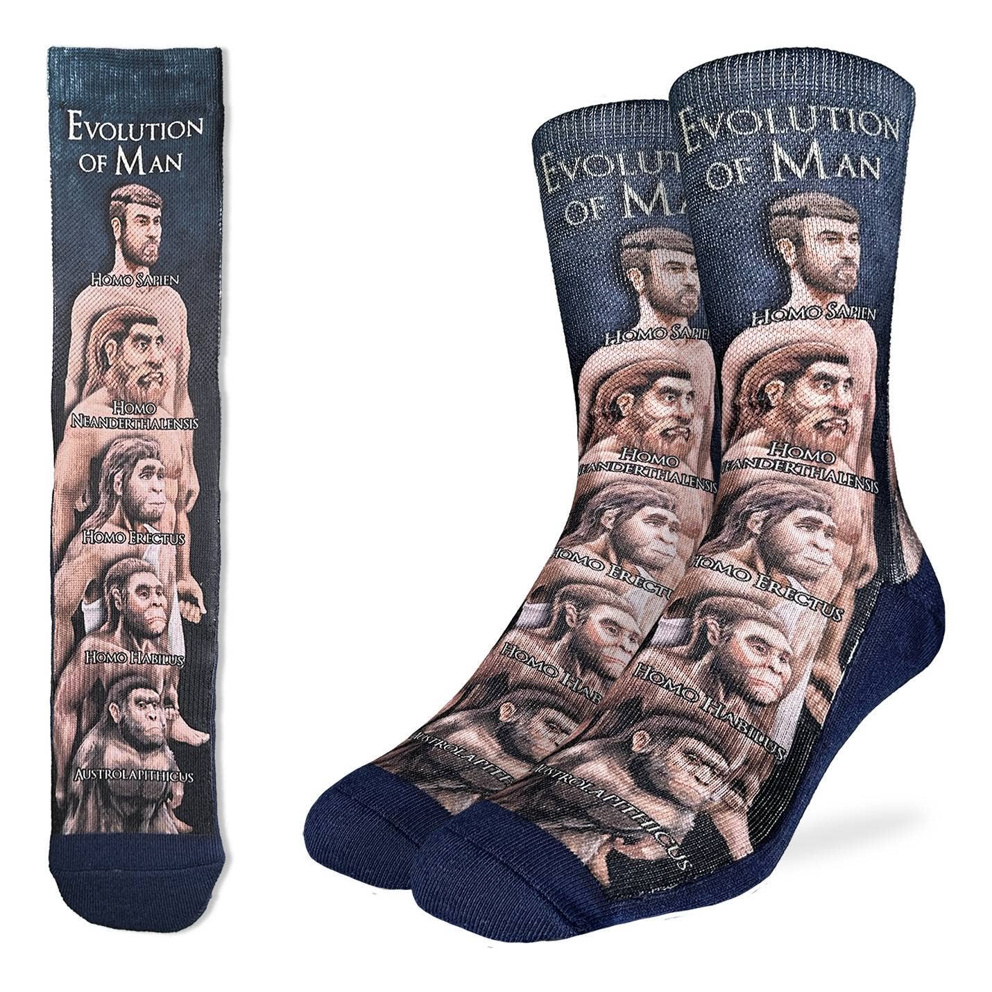 Human Evolution Men's Socks | Novelty Crew Socks - Image 5
