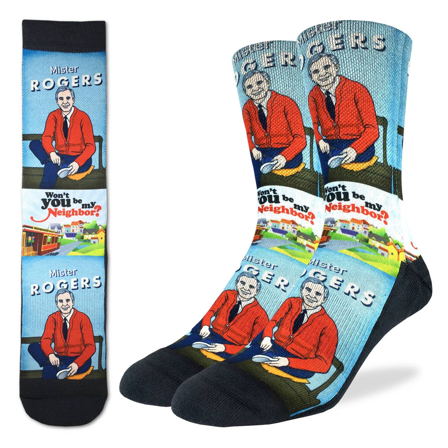 Mister Rogers Neighborhood Men's Socks | Won’t You Be My Neighbor Crew Socks - Image 4