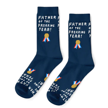 Father of the Freaking Year Men's Crew Socks | Father's Day Gift - Image 4