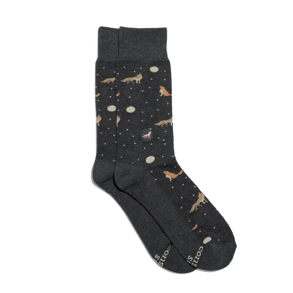 Men's Socks That Protect Wolves | Fair Trade | Fits Men's Sizes 8.5-13 - Image 3