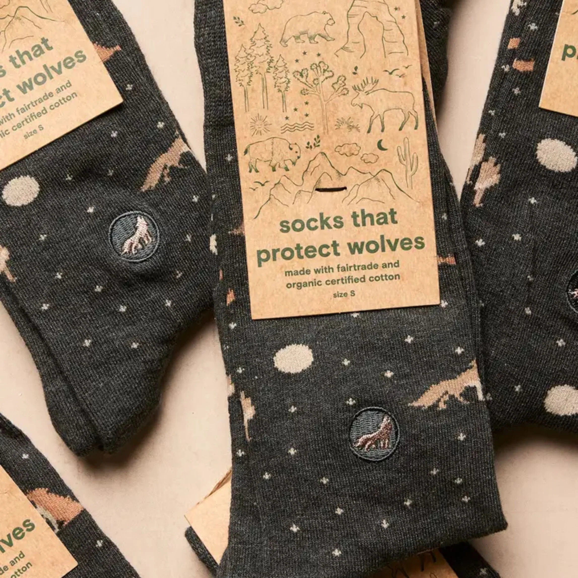 Men's Socks That Protect Wolves | Fair Trade | Fits Men's Sizes 8.5-13 - Image 5