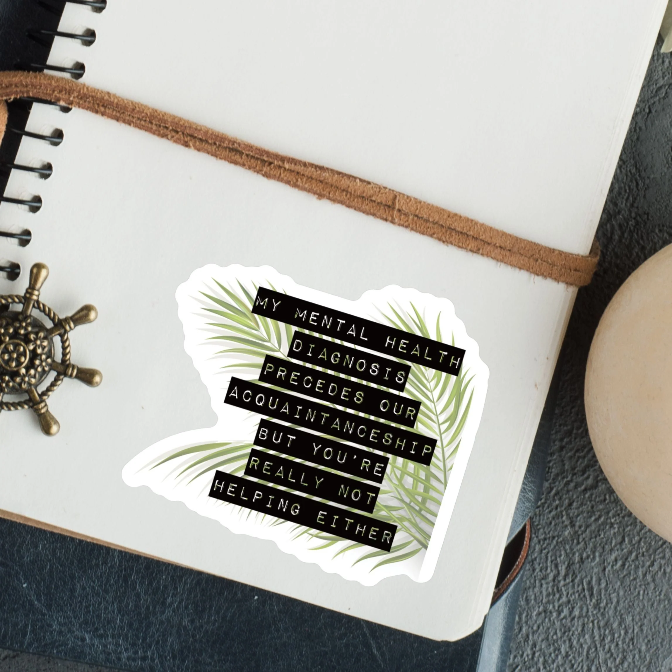 My Mental Health Diagnosis Precedes Our Acquaintanceship Sticker | Vinyl Die Cut Decal - Image 4