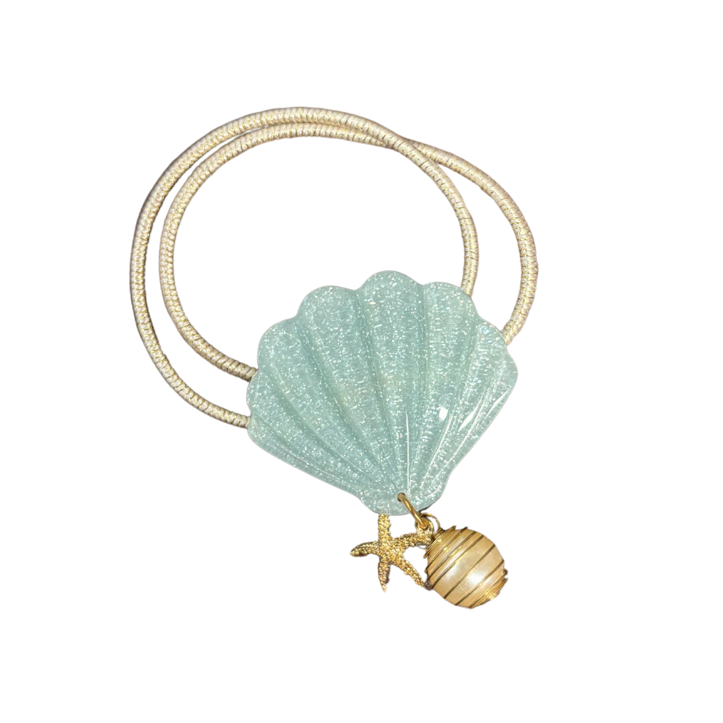 Mermaid Parade Double Hair Tie with Glitter Shell - Image 2