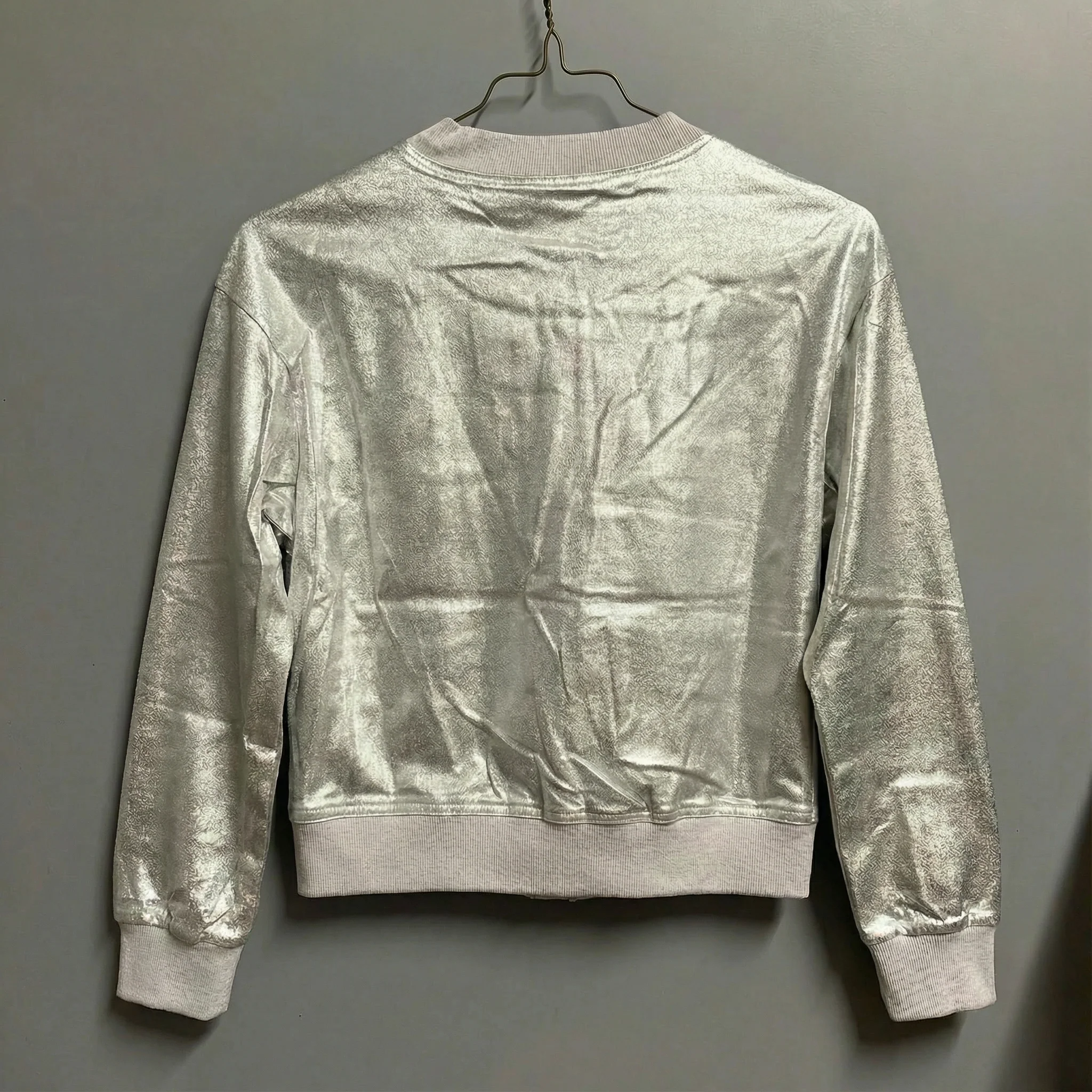 Metallic Bomber Jacket for Women | Trendy Shiny Outerwear [SM-XL] - Image 4