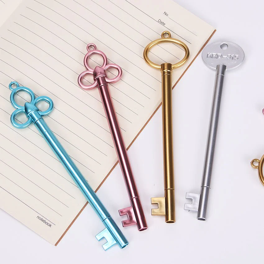 Metallic Victorian Key Gel Pens - Set of 4 - Image 4