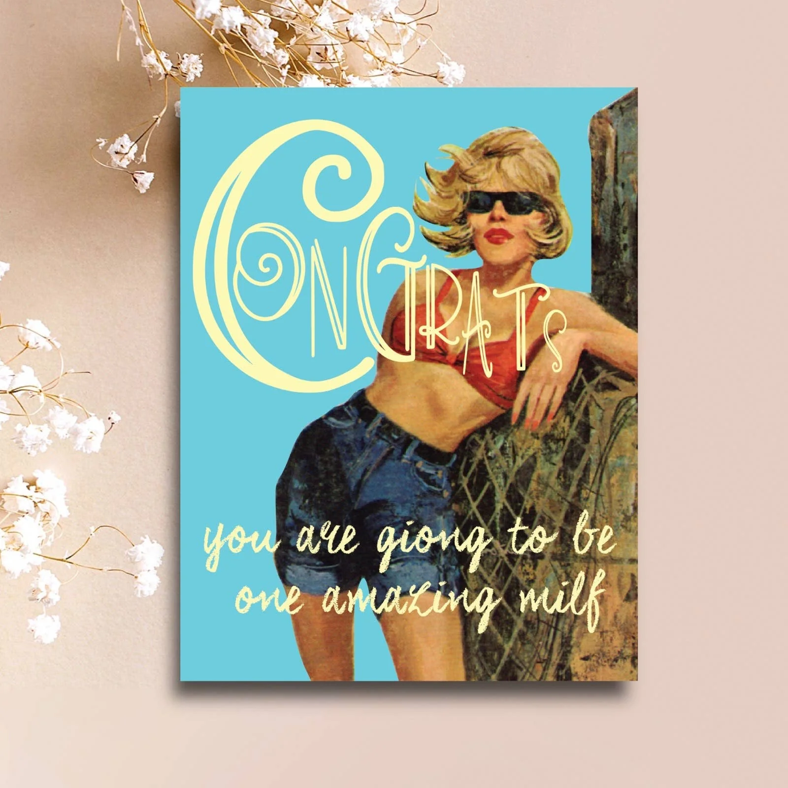 New Baby Congrats You Are Going To Be One Amazing MILF Greeting Card | 4.25" x 5.5" - Image 2