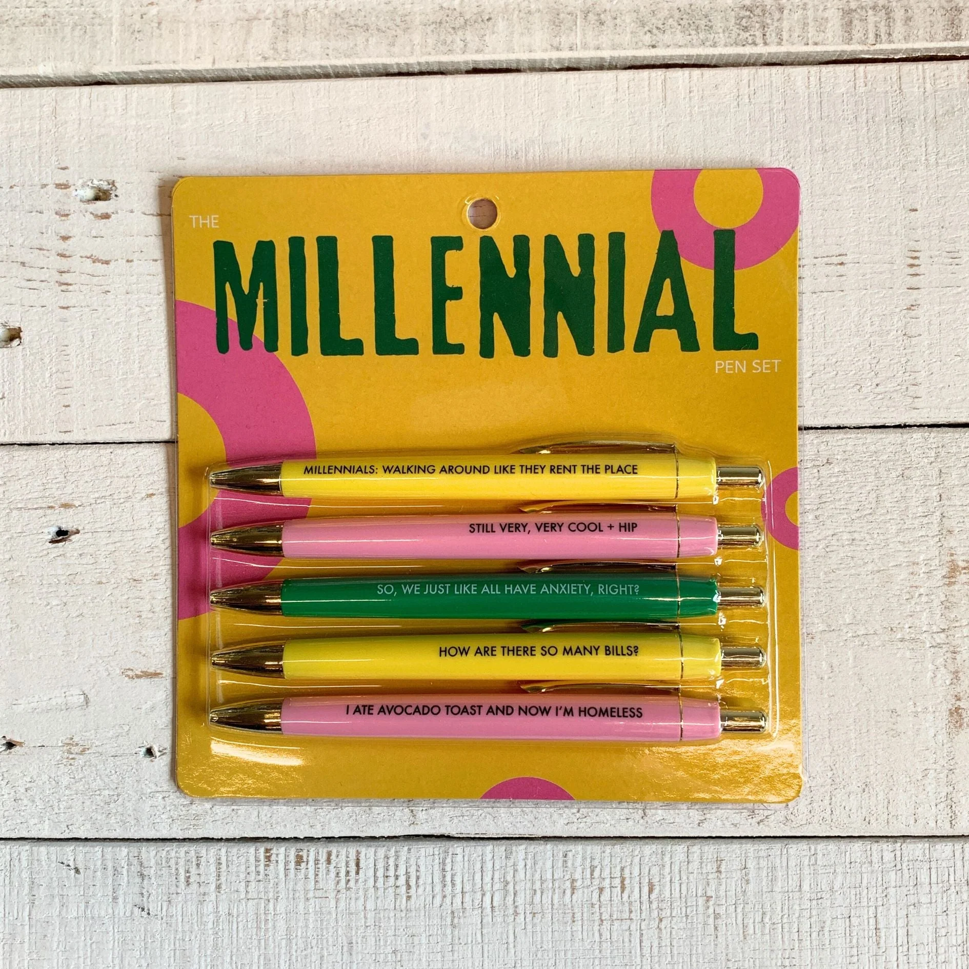 Fun Club Millennial Stereotypes Pen Set | Giftable Set of 5 Funny Pens - Image 2
