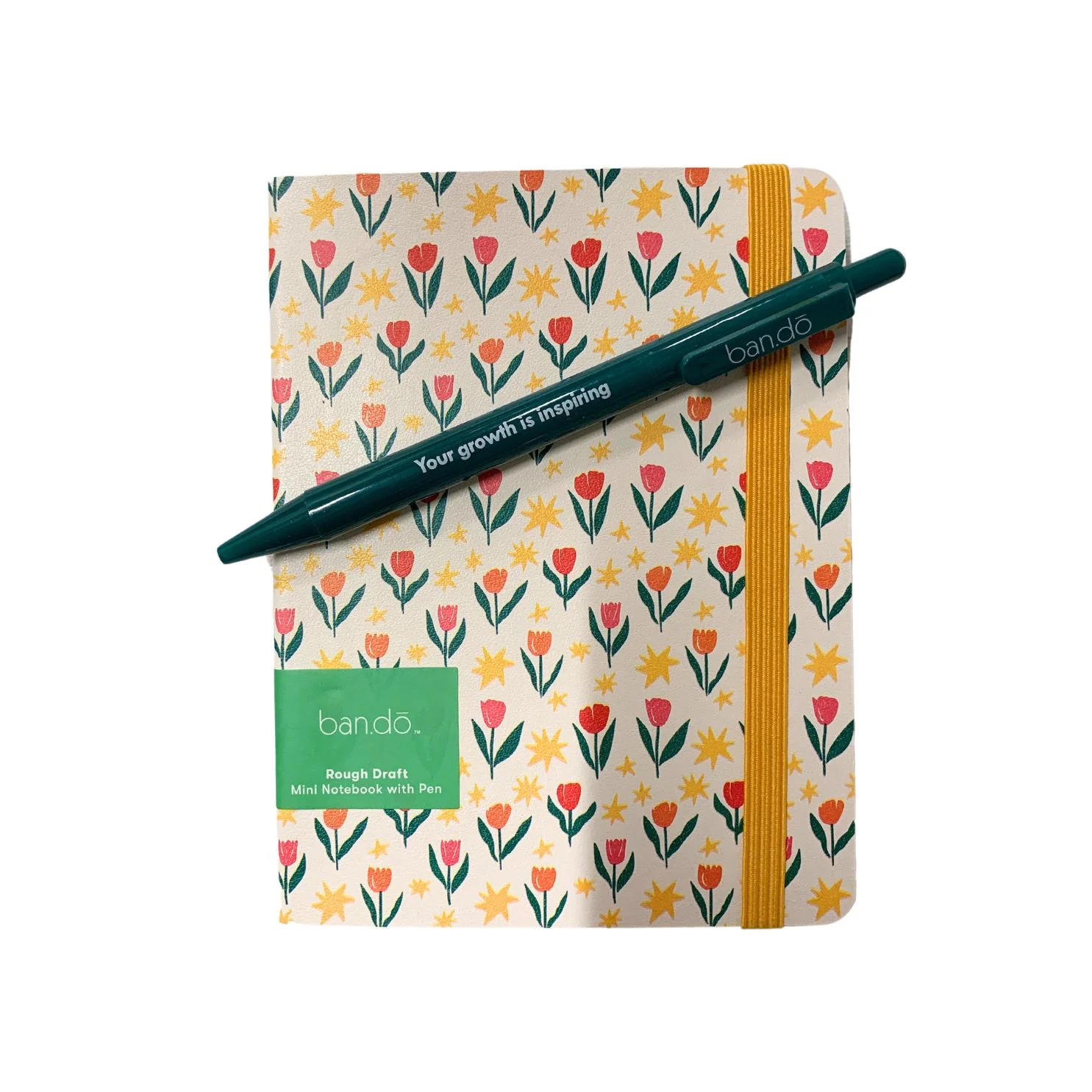 Ban.do Tulips on Cream Mini Notebook with Retro Click Pen | Compact and Handy Journal Stationery - Image 3