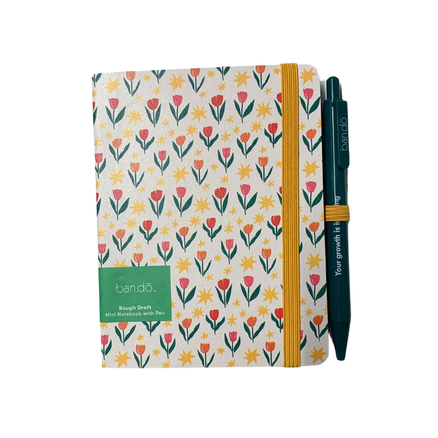 Ban.do Tulips on Cream Mini Notebook with Retro Click Pen | Compact and Handy Journal Stationery - Image 4