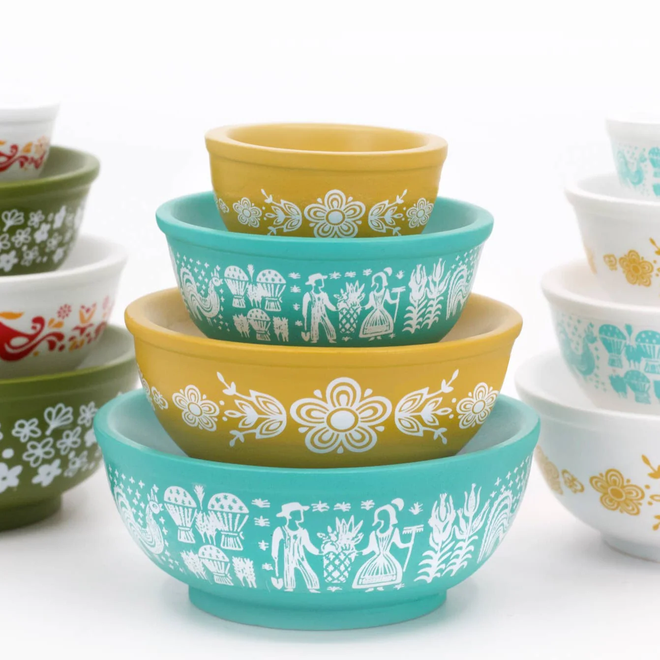 Mini Pyrex-Inspired Mixing Bowls | Retro Stackable Mini Bowl Set for Collectors - Image 20
