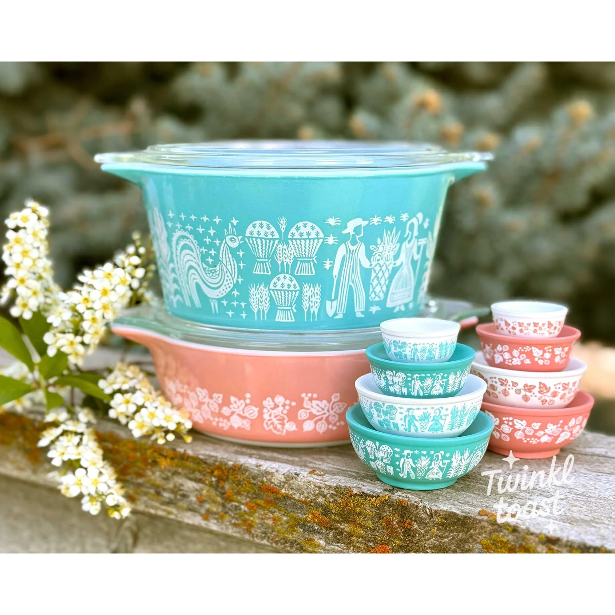 Mini Pyrex-Inspired Mixing Bowls | Retro Stackable Mini Bowl Set for Collectors - Image 25