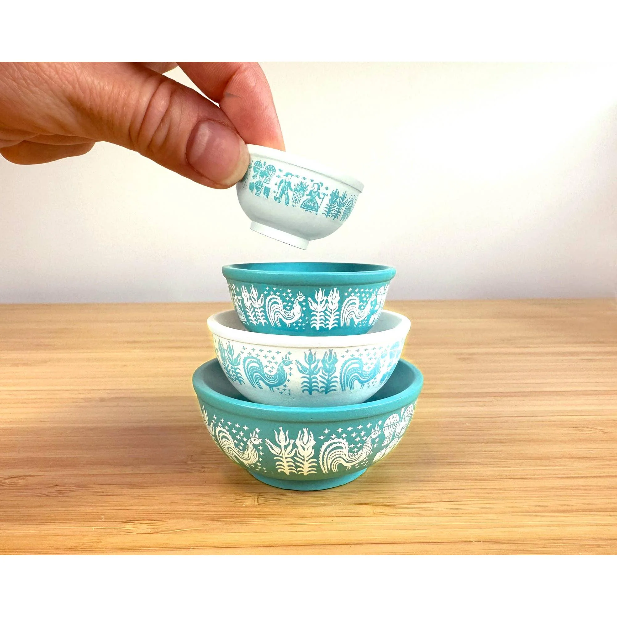 Mini Pyrex-Inspired Mixing Bowls | Retro Stackable Mini Bowl Set for Collectors - Image 26
