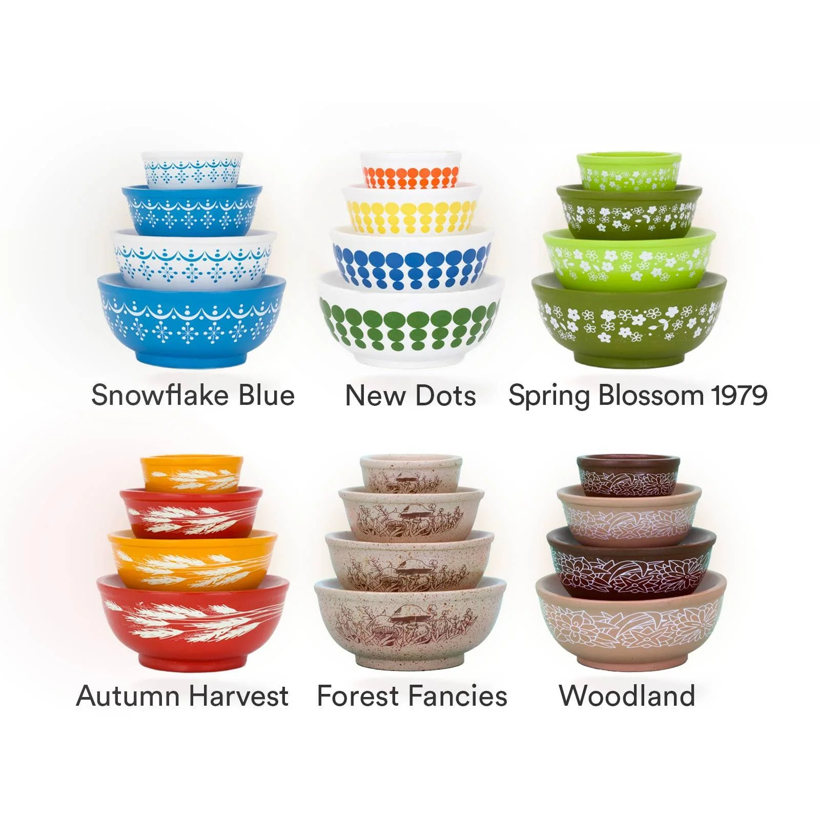 Mini Pyrex-Inspired Mixing Bowls | Retro Stackable Mini Bowl Set for Collectors - Image 4