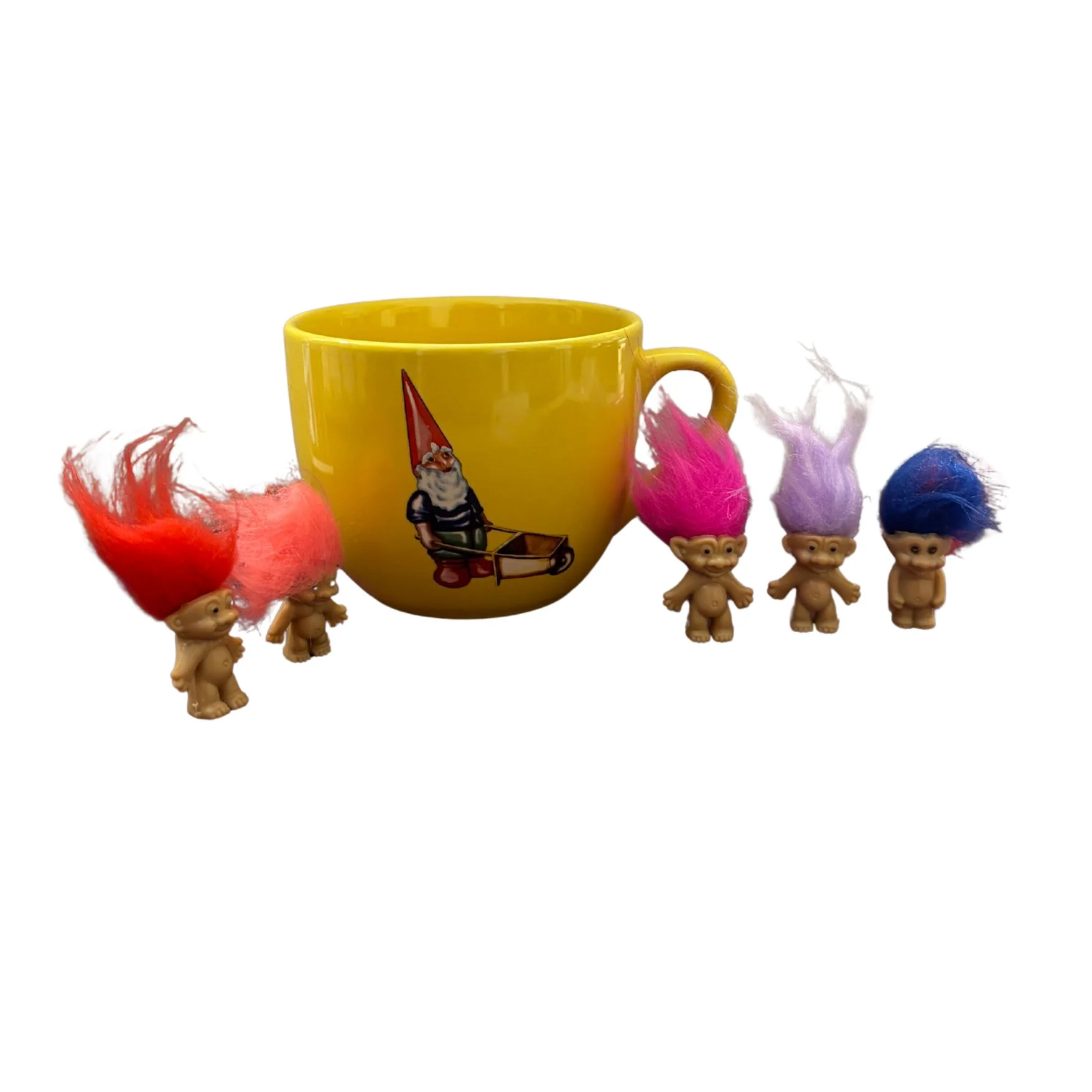 Mini Troll Dolls in Pack of 5 | 90s Retro Good Luck Figurines with Colorful Hair - Image 12
