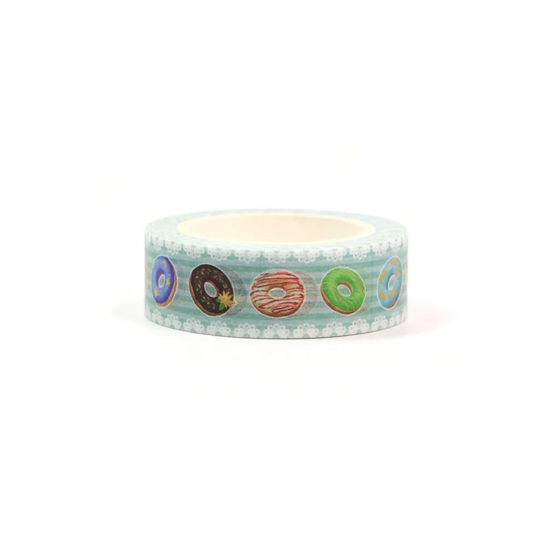 Minty Donuts and Lace Washi Tape | Gift Wrapping and Craft Tape - Image 5