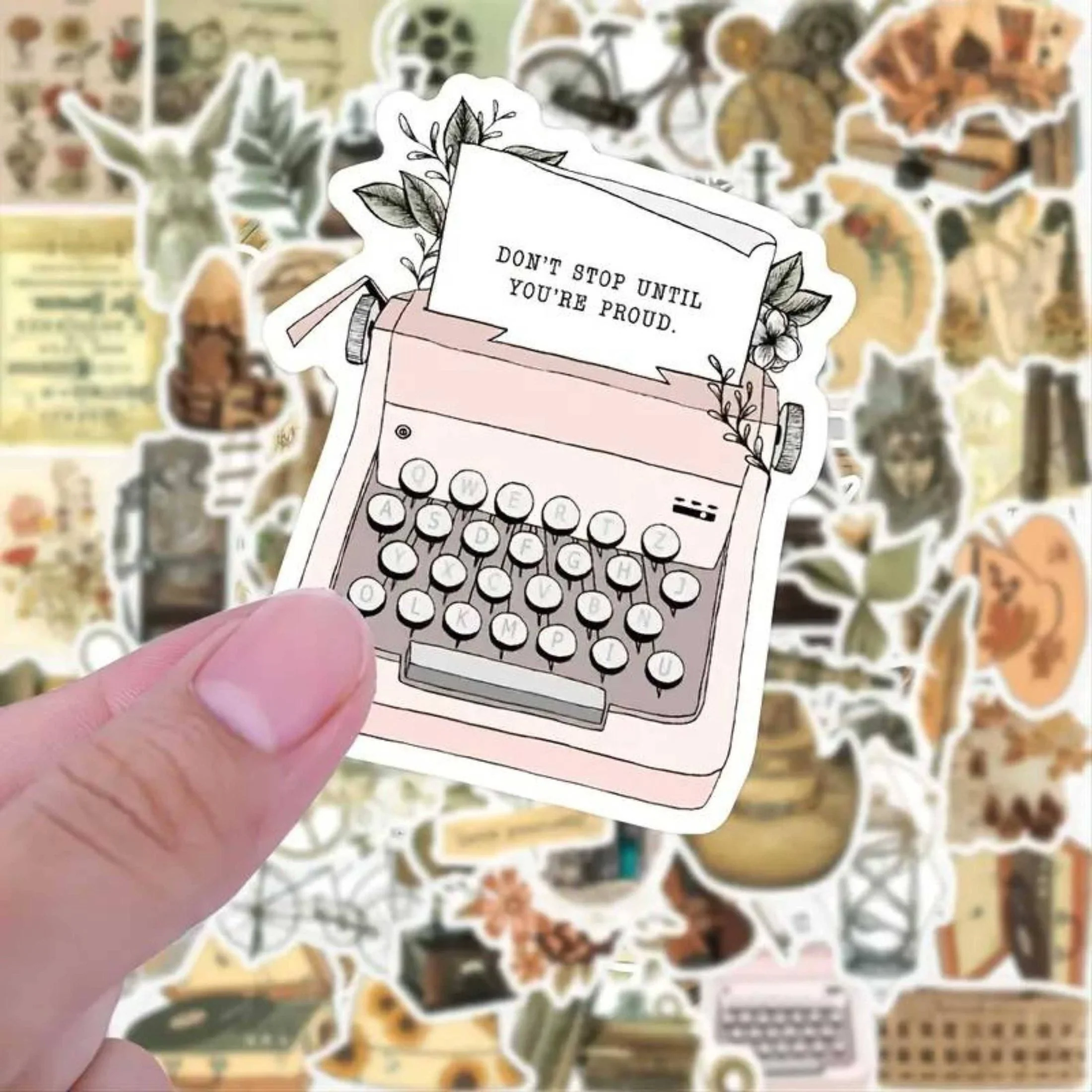 Mix of Retro Vintage Styled Stickers | 25 Assorted Decals for Scrapbooking Enthusiasts - Image 3