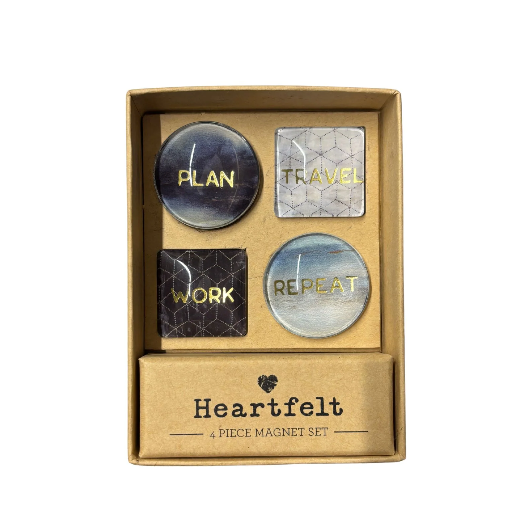 Gift Boxed Magnet Set | Travel Themed Glass Magnet Set of 4 - Image 6