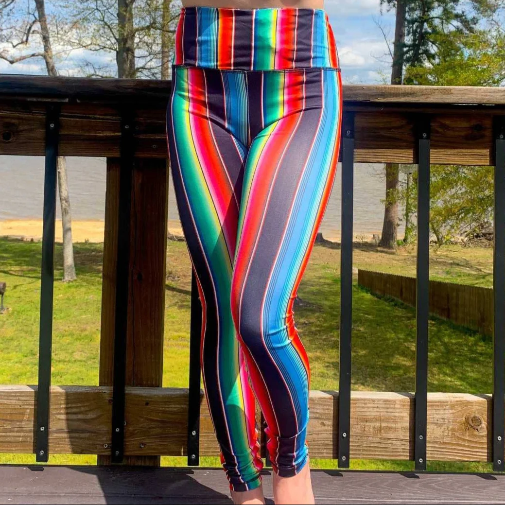 Serape High-Waisted Activewear Leggings [Sizes S & 3X Remaining] - Image 4