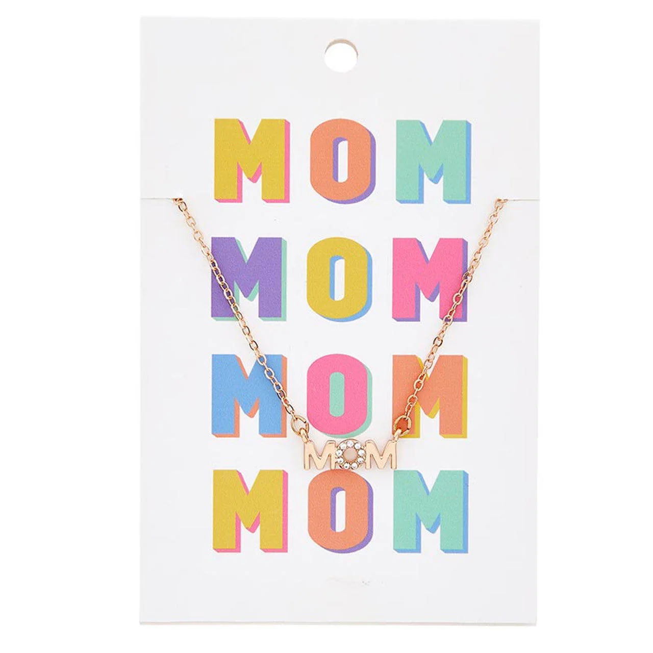 MOM Nameplate Necklace | Mom Gift Gold Tone Jewelry | 18" Long - Image 4