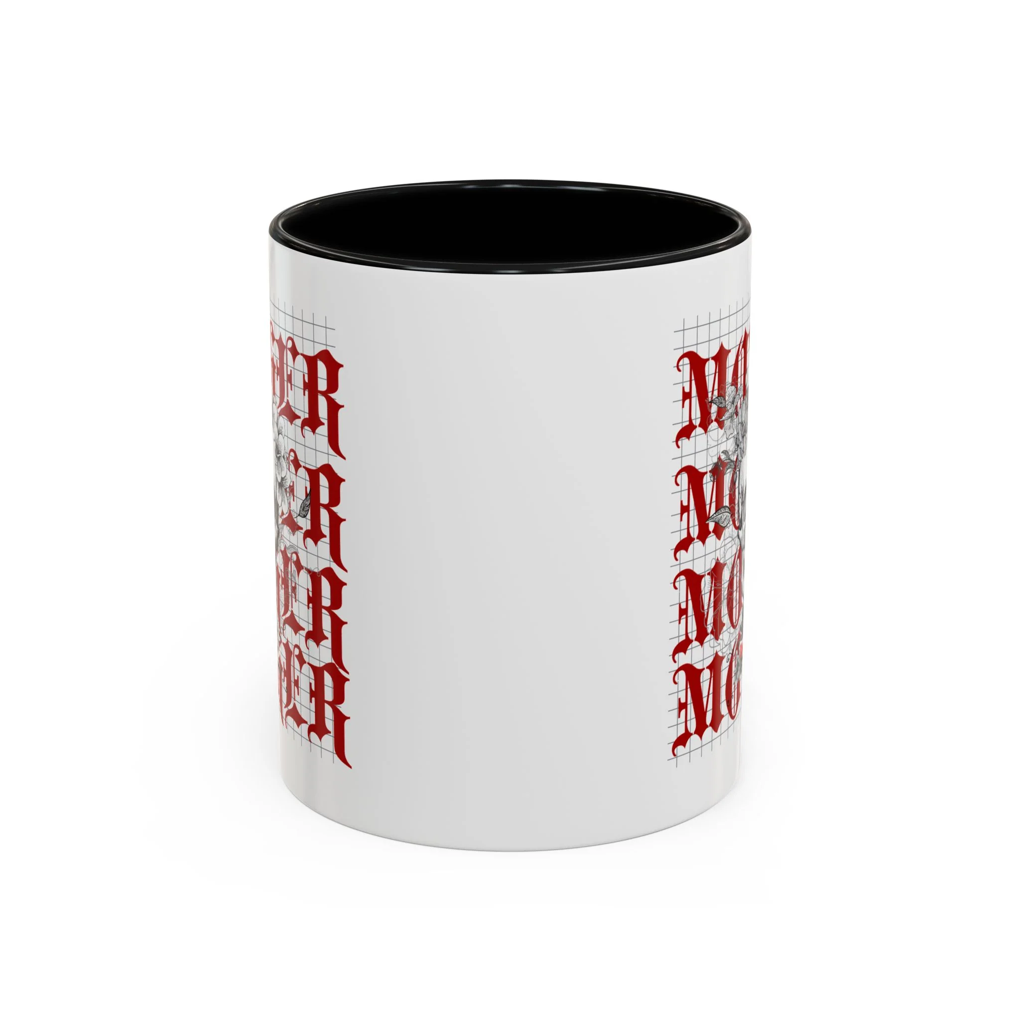 Moms and Mayhem Heavy Metal Skull Themed 11oz Black Mug | Mothers Day Coffee Lovers Gift - Image 4