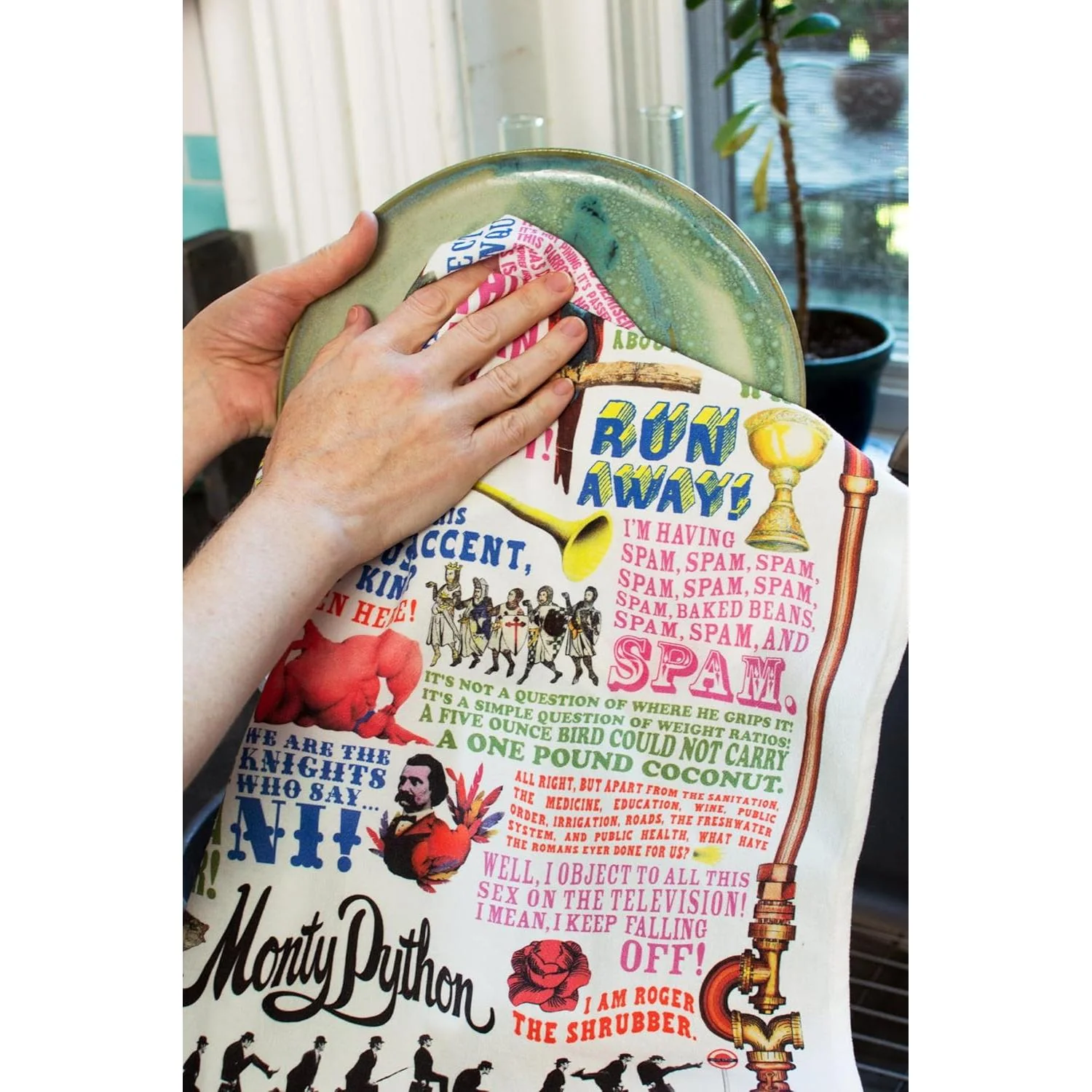 Monty Python Dish Towel | Kitchen Tea Hand Dish Cloth Towel | 17.25" x 25.5" - Image 5