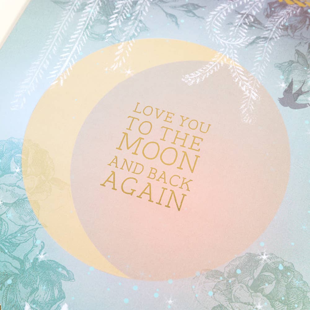 Moon And Back 11" x 14" Art Print | Pre-Hung with Silk Ribbon for Easy Hanging | Gift for Her - Image 3
