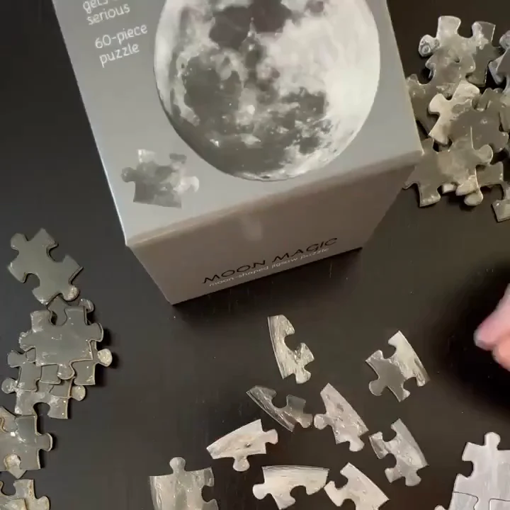 Moon Magic Mini Jigsaw Puzzle | 60 Pieces Jiggie Puzzle in Gift Box | Stocking Stuffer, Space Themed Gift - Image 5