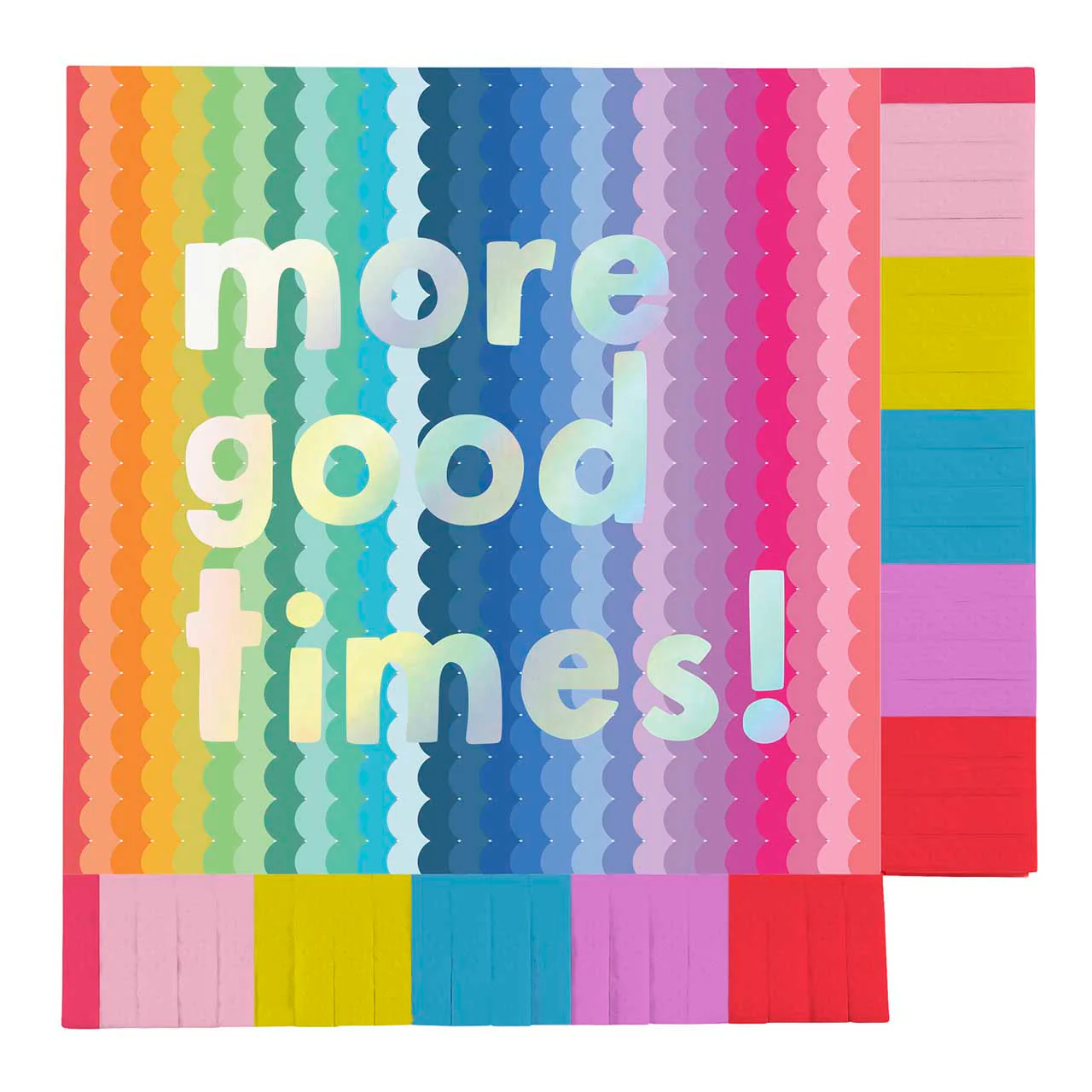 More Good Times Fringe Beverage Napkins | Party Cocktail Napkin | 5" Square