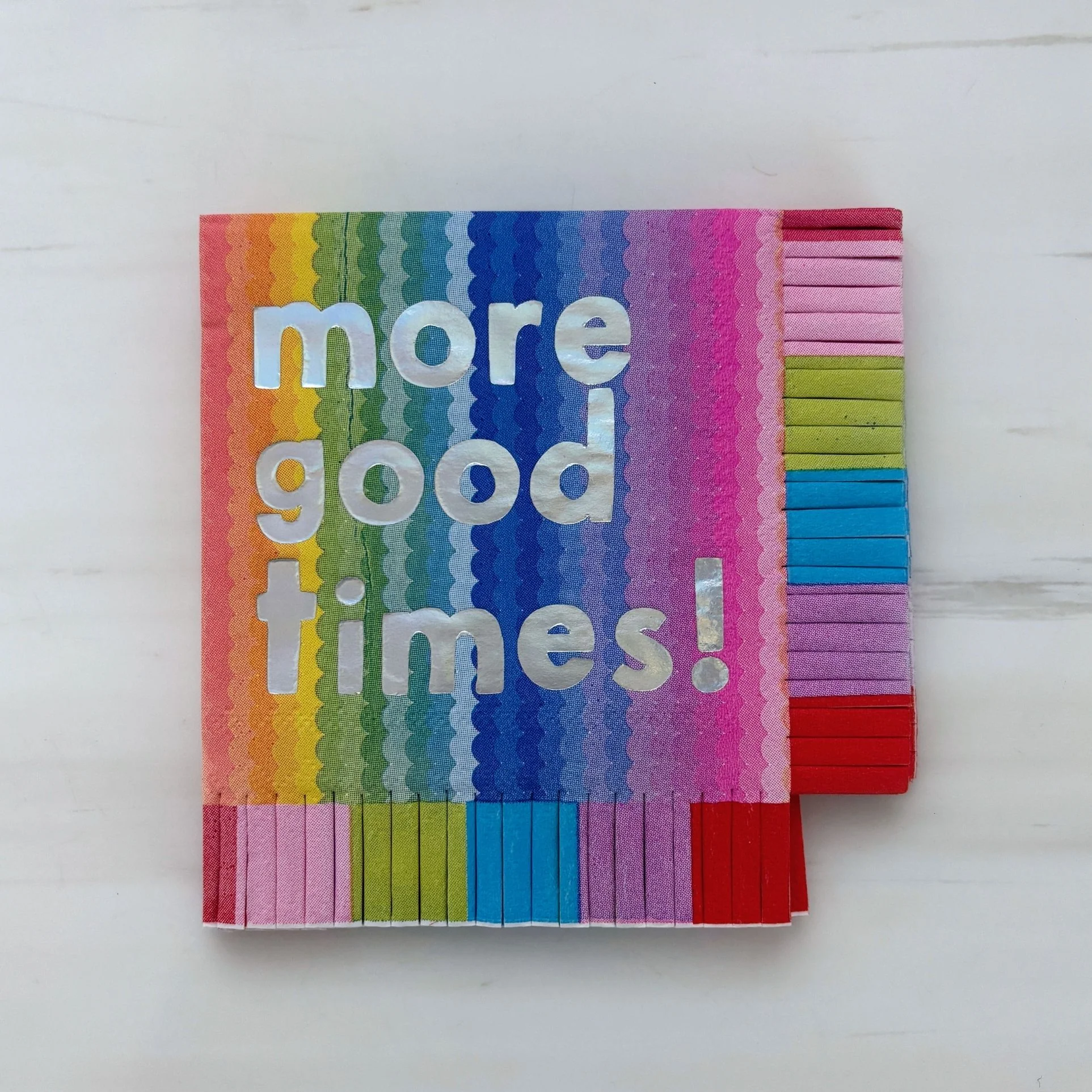 More Good Times Fringe Beverage Napkins | Party Cocktail Napkin | 5" Square - Image 12
