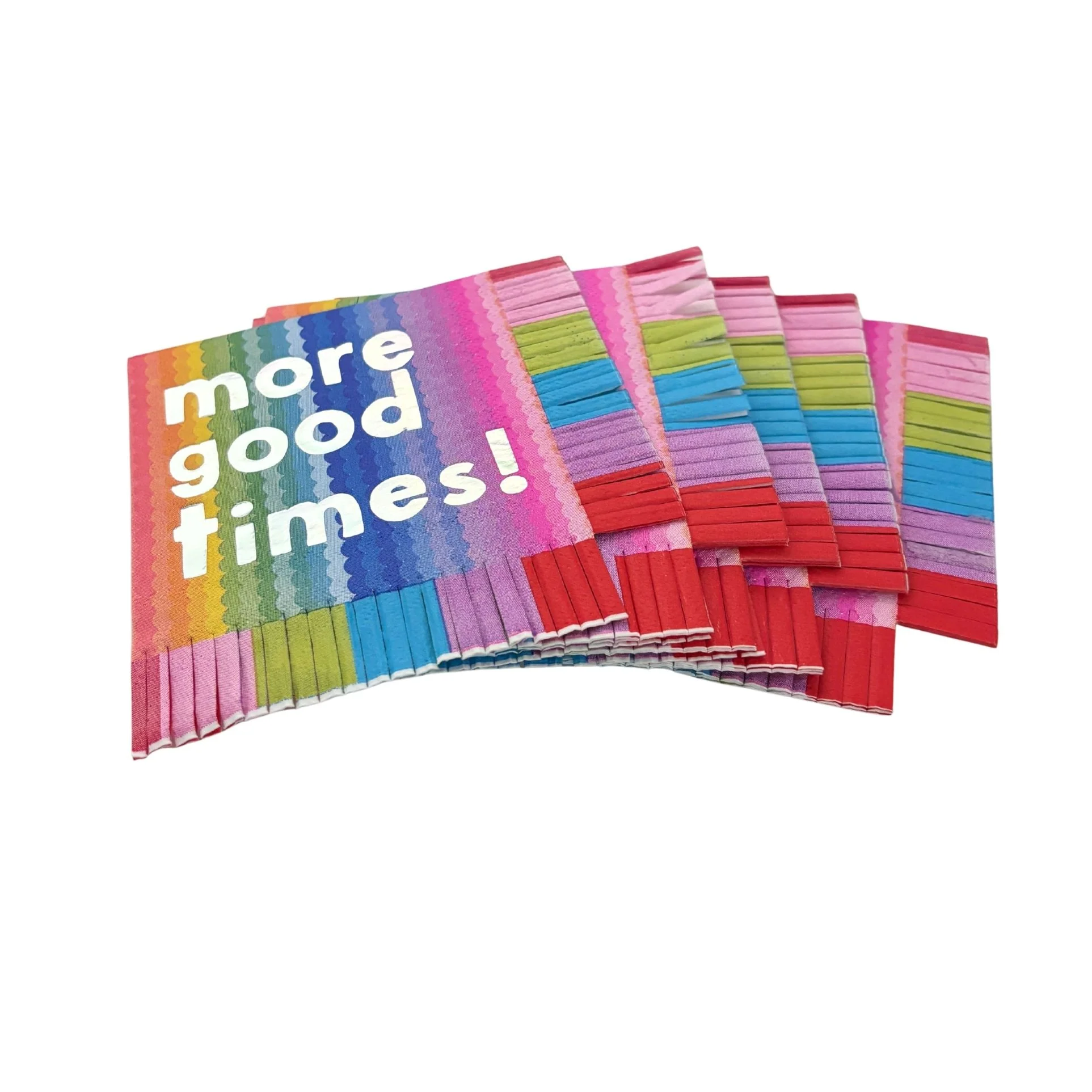 More Good Times Fringe Beverage Napkins | Party Cocktail Napkin | 5" Square - Image 6