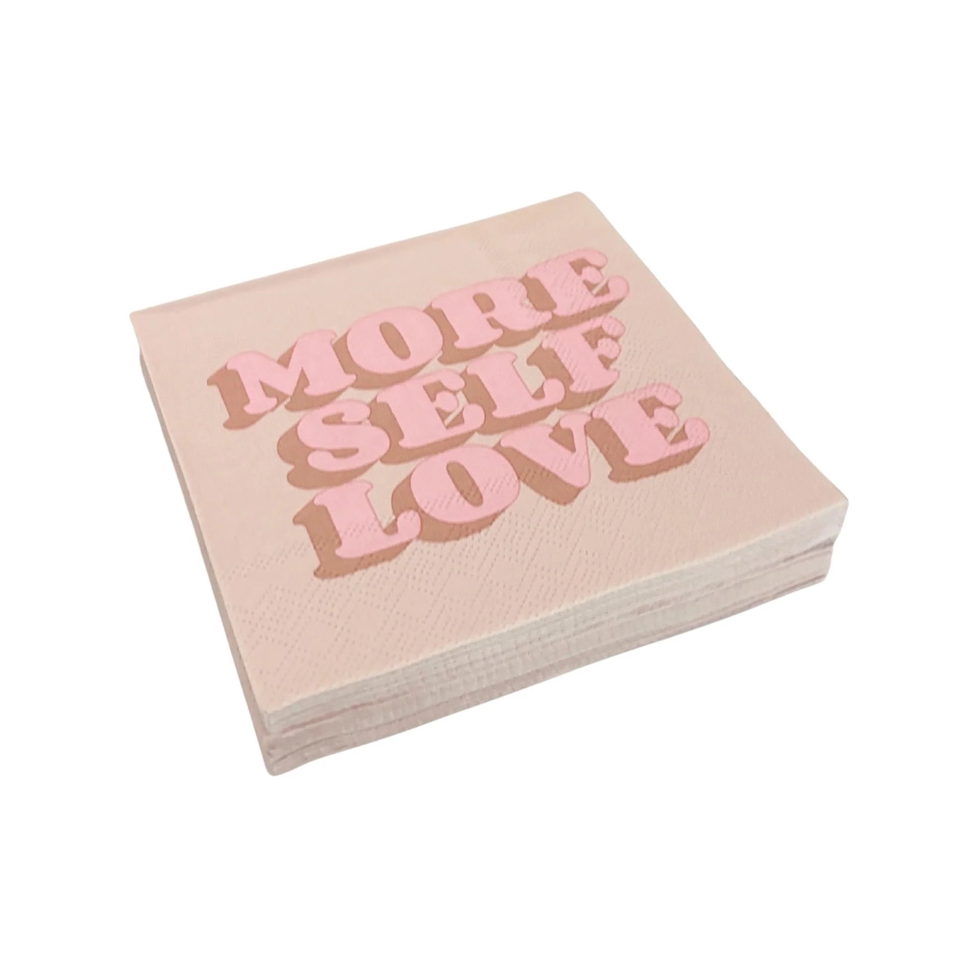 More Self Love Party/Beverage/Cocktail Napkins | 5" Square - Image 2