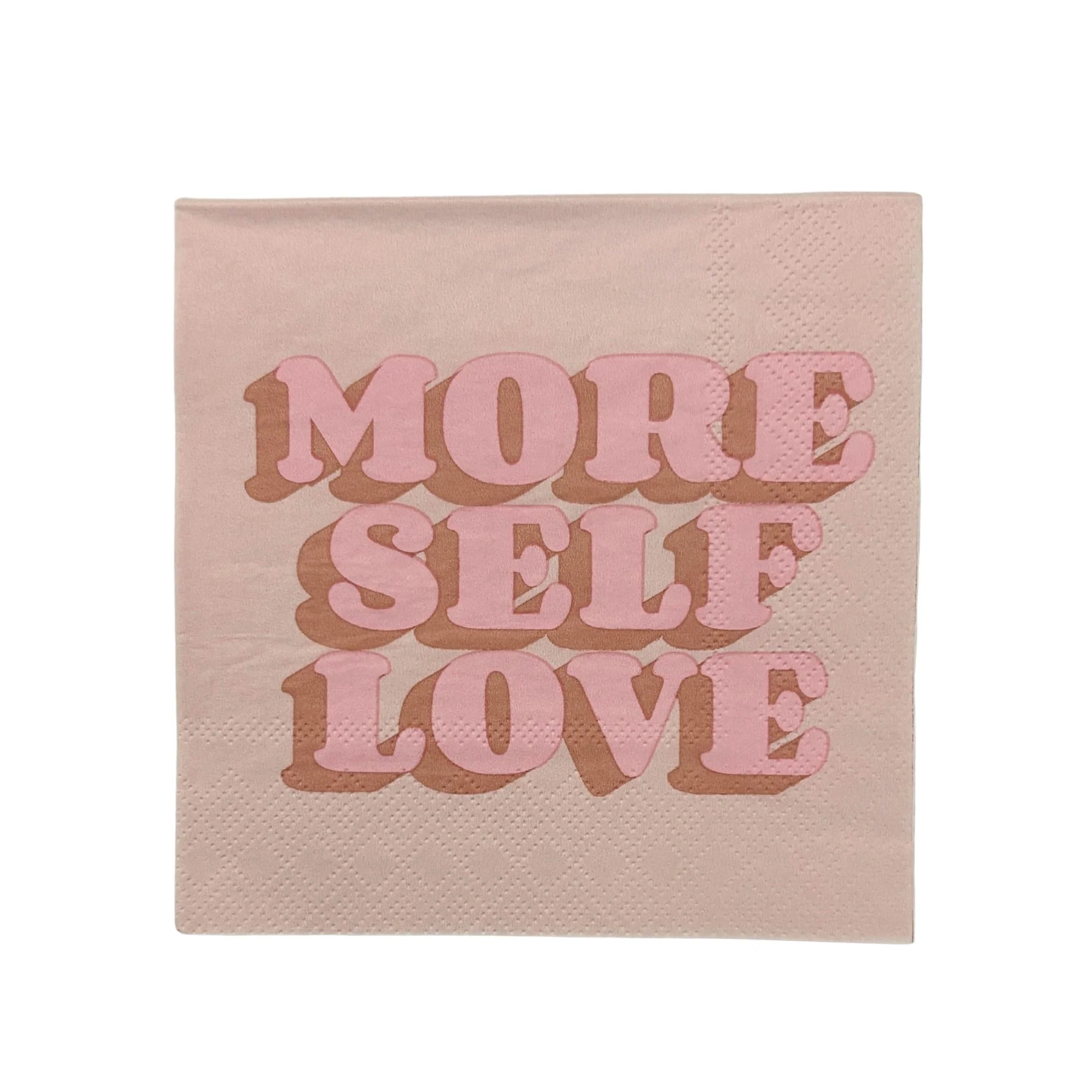 More Self Love Party/Beverage/Cocktail Napkins | 5" Square - Image 3