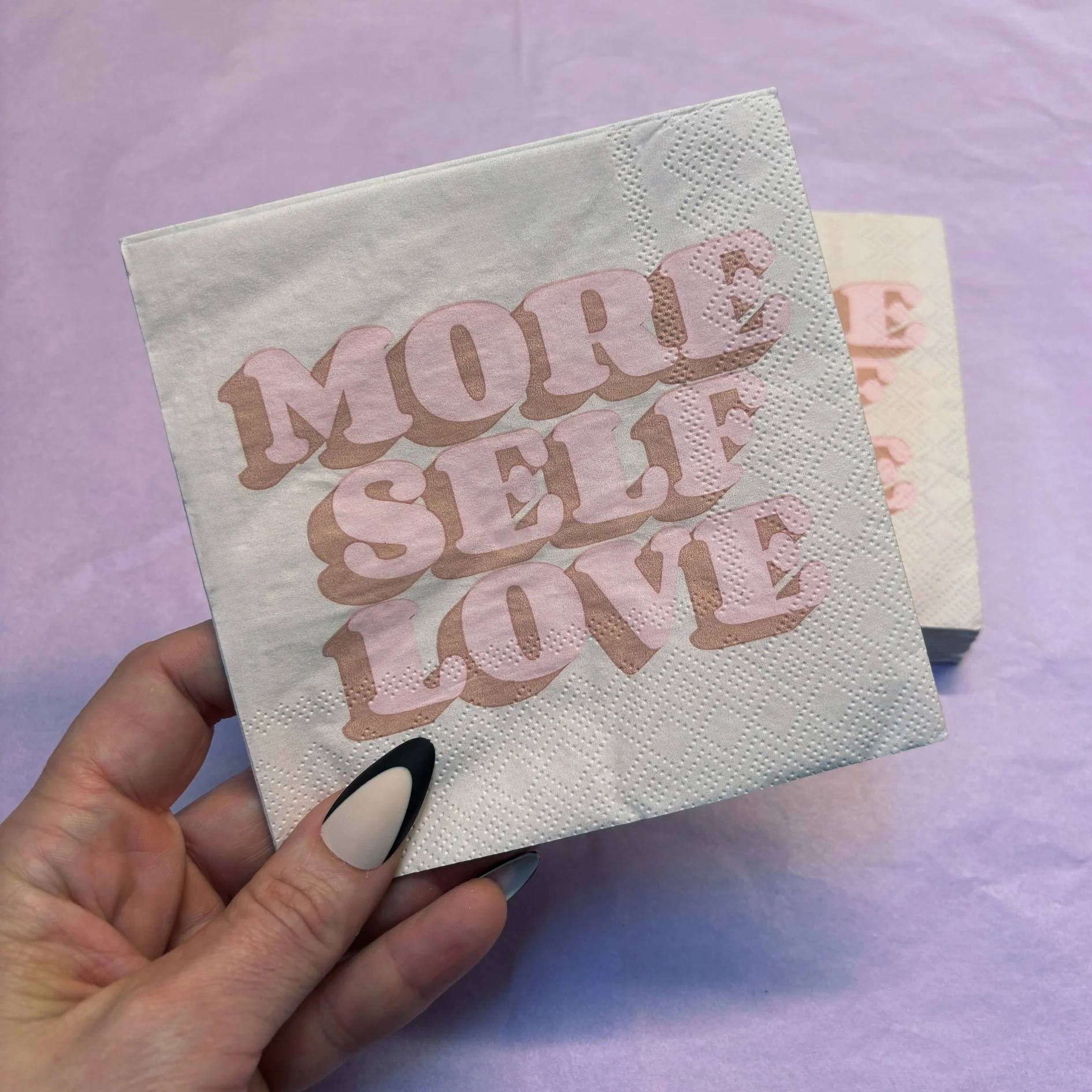 More Self Love Party/Beverage/Cocktail Napkins | 5" Square - Image 4