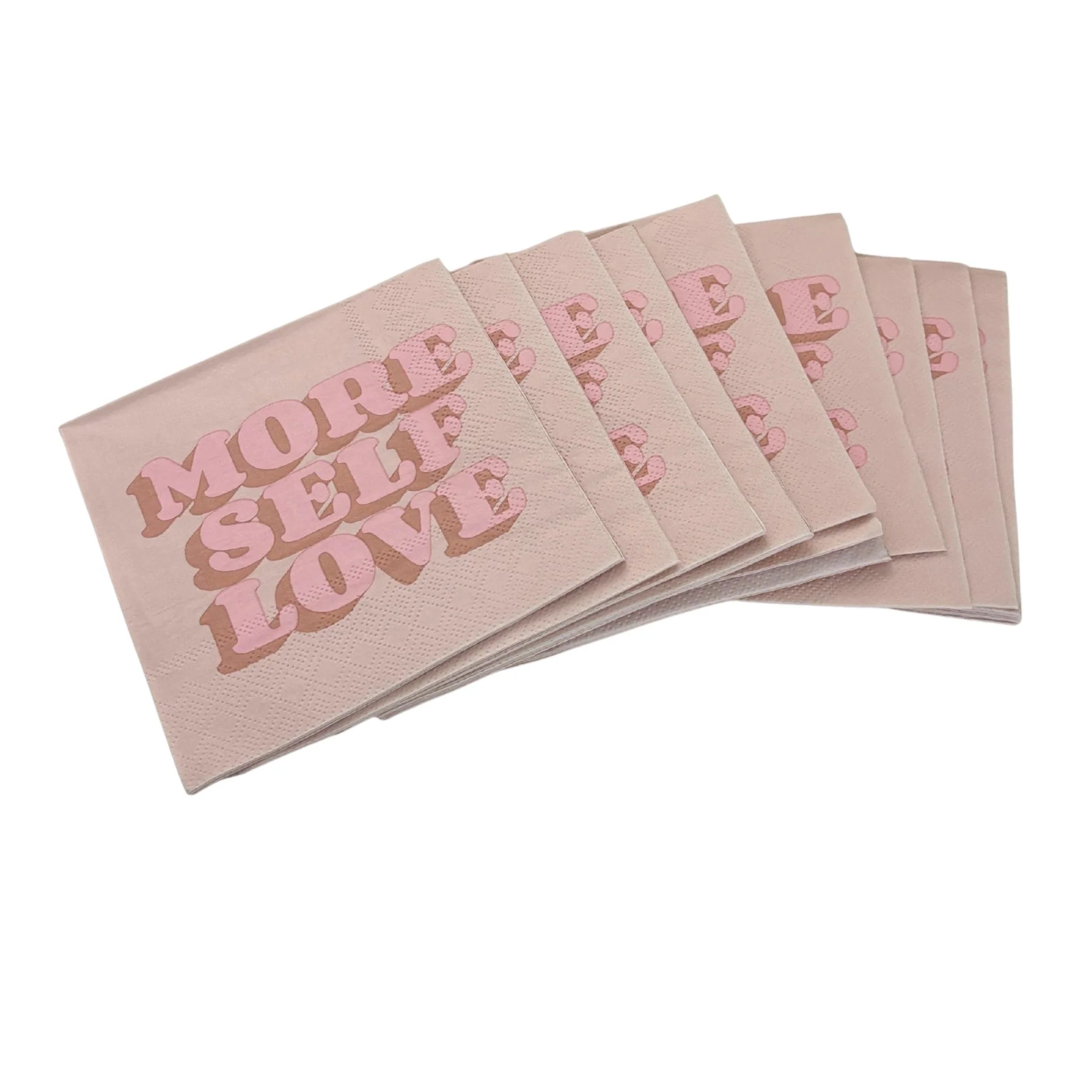 More Self Love Party/Beverage/Cocktail Napkins | 5" Square - Image 6