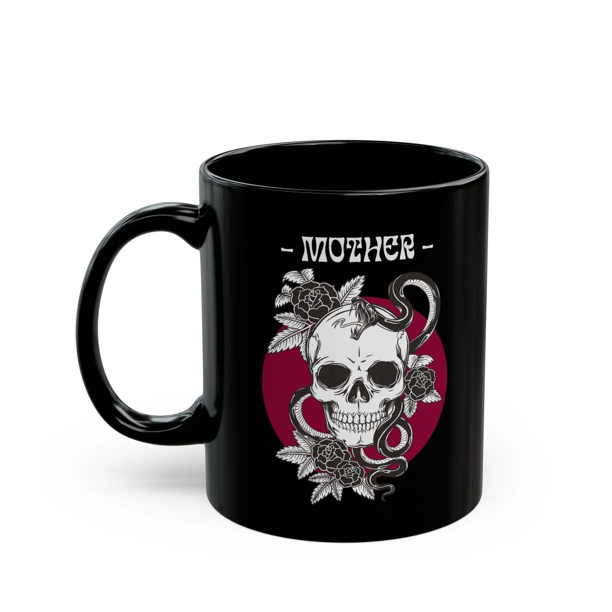 Mother: Making New People Like a Badass Vintage Skull Tattoo Heavy Metal Themed 11oz Black Mug