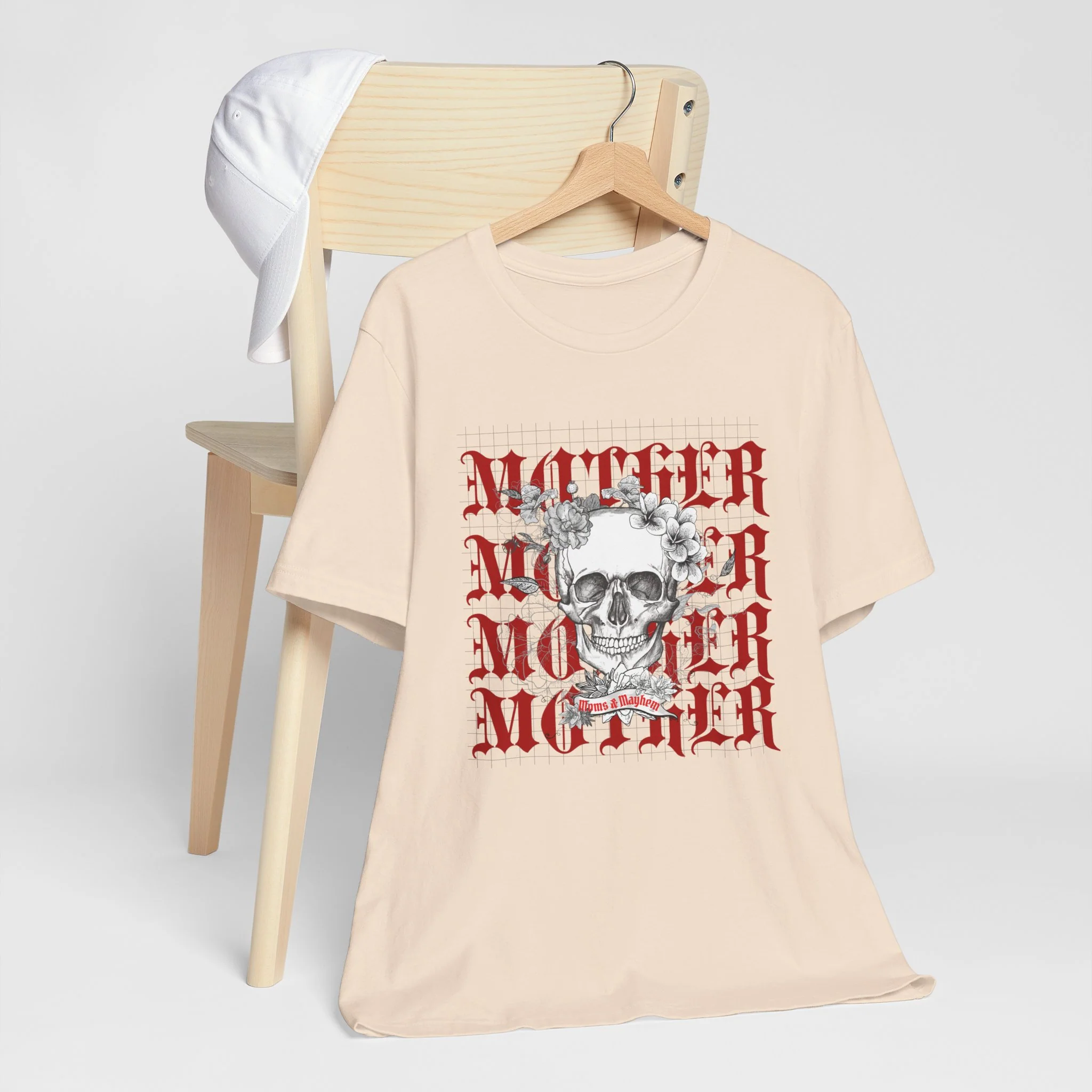 MOTHER Moms and Mayhem Heavy Metal Skull Unisex Jersey Short Sleeve Tee - Image 11
