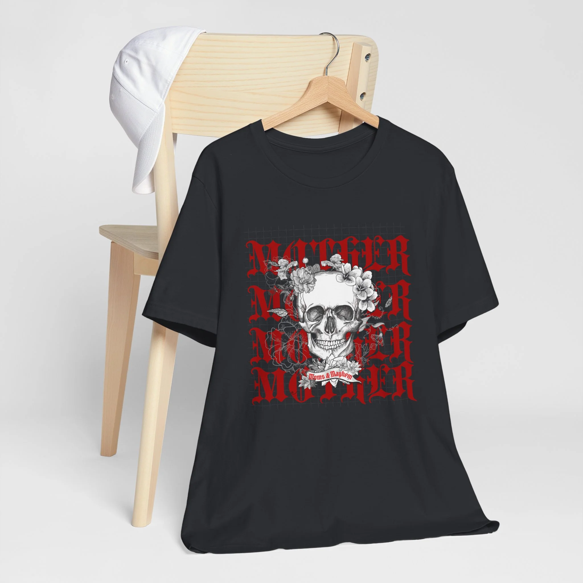 MOTHER Moms and Mayhem Heavy Metal Skull Unisex Jersey Short Sleeve Tee - Image 13