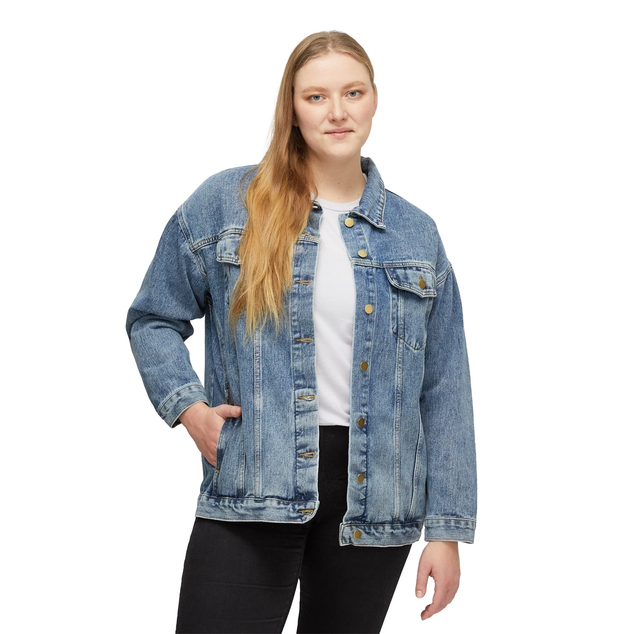 MOTHER Moms and Mayhem Heavy Metal Skull Women's Denim Jean Jacket - Image 6